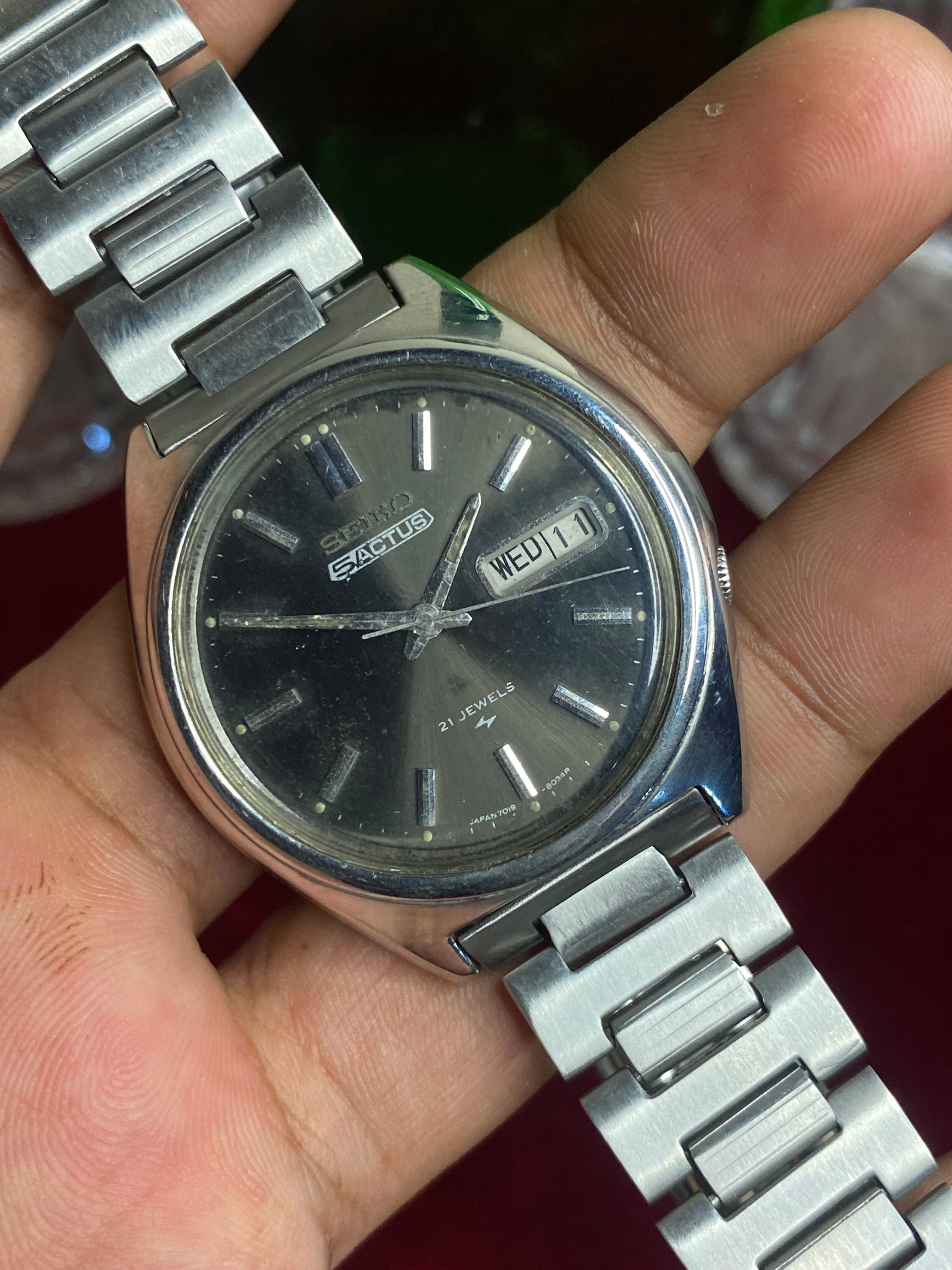 Seiko 5 Actus “Steel Grey” — 7019 Sunburst Automatic Watch.