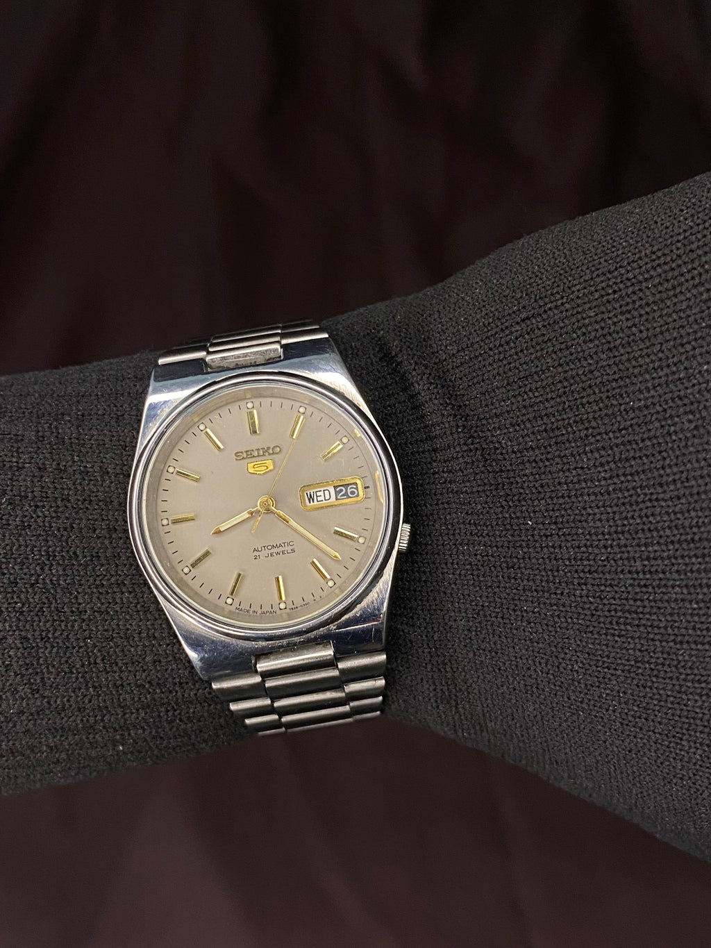 Seiko 5 SKXL41 1997 Grey Sunburst Dial Retro JDM Rare Watch