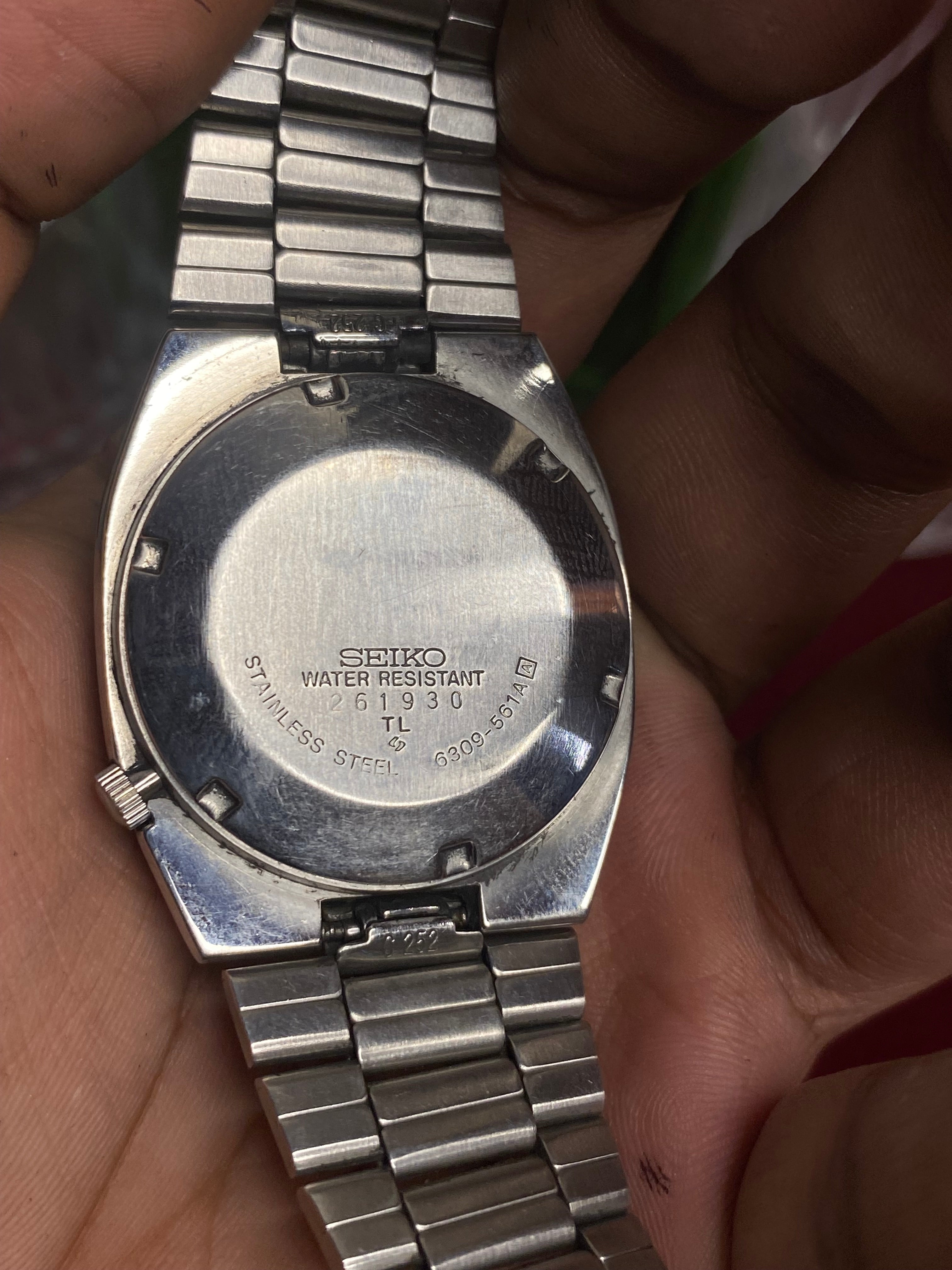 Seiko 5 Automatic — TV-Case Blue Pinstripe Dial Watch | Ref 6309-561A.