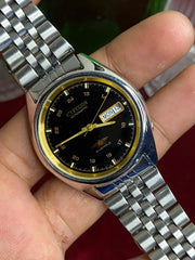 Citizen Eagle 7 Automatic — Railway time Black Dial Watch | Ref 4-055209.