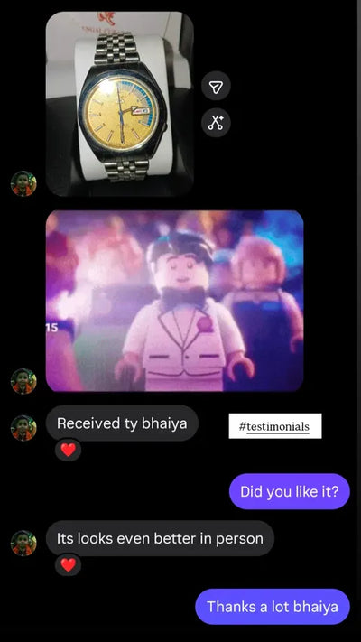 Customer conversation screenshot