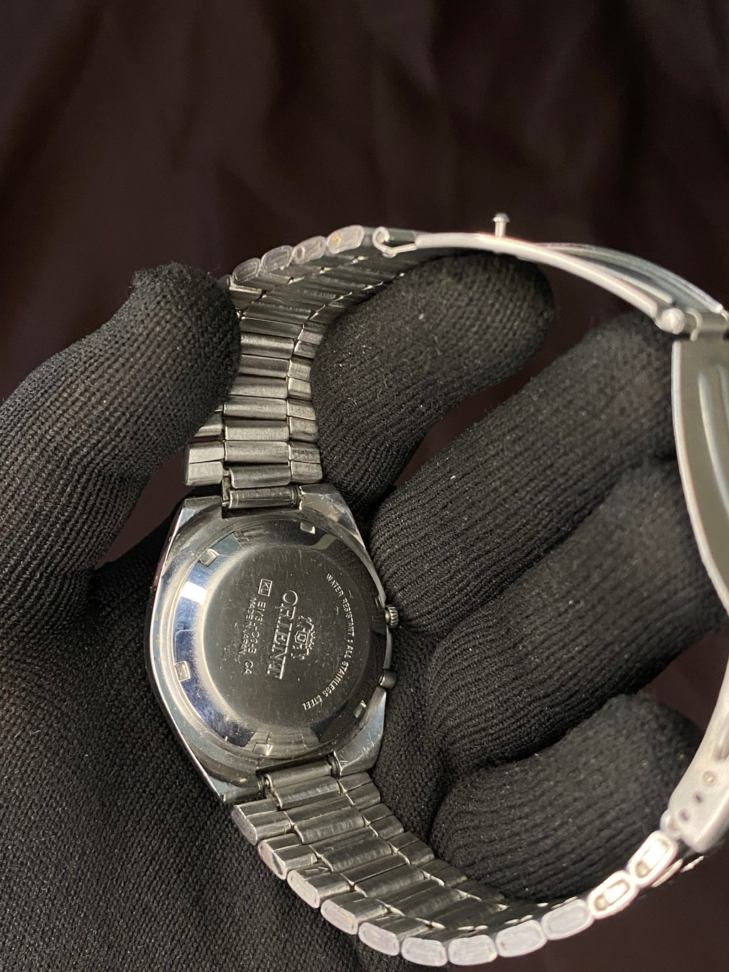 Orient Crystal Tri-star 50M Water Resist Black Dial Watch