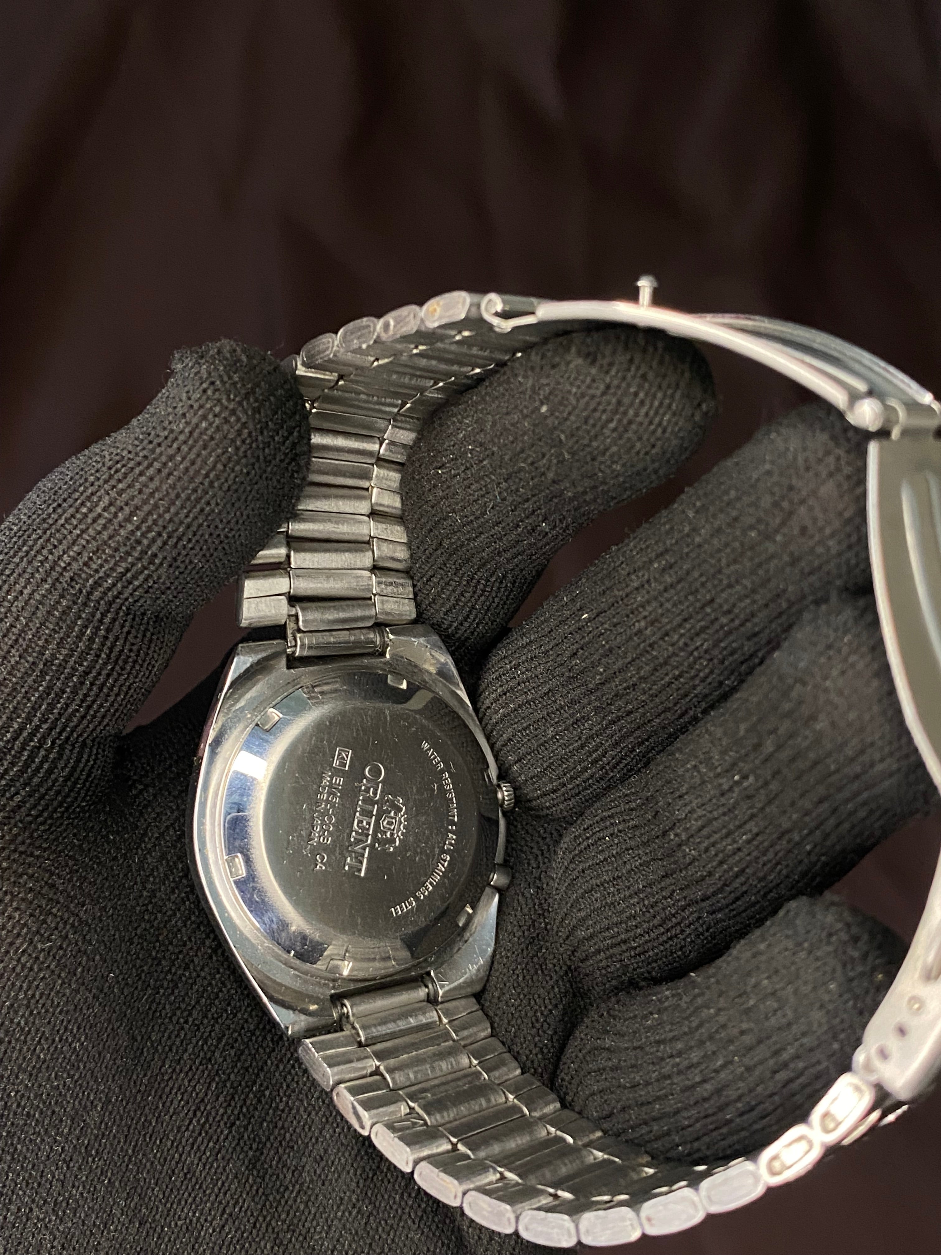 Orient Crystal Tri-star 50M Water Resist Black Dial Watch