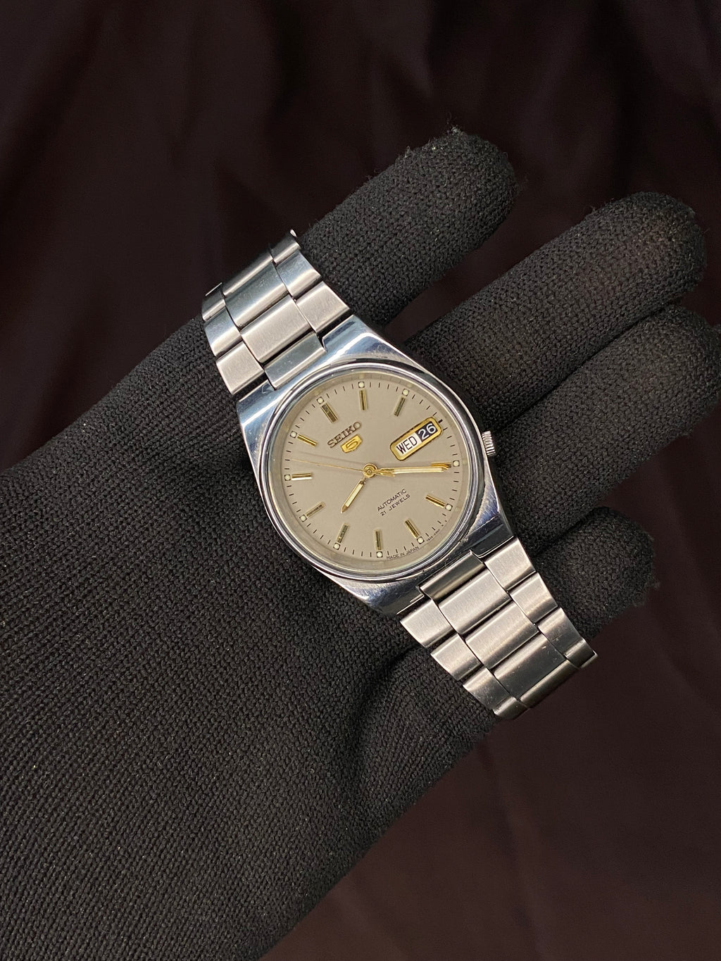 Seiko 5 SKXL41 1997 Grey Sunburst Dial Retro JDM Rare Watch