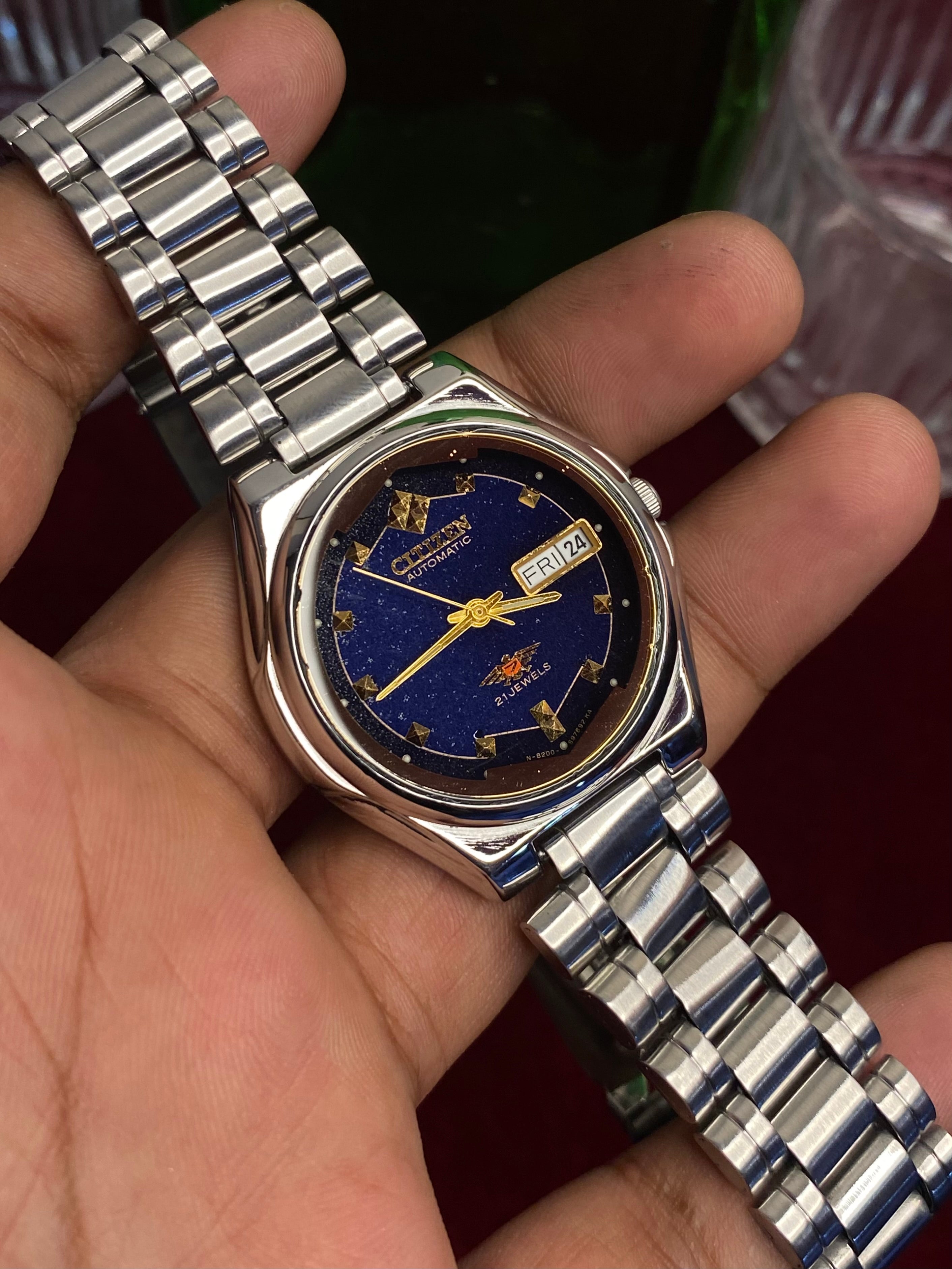 Citizen Eagle 7 Automatic — Blue Motif Textured Dial watch | Ref 4-S81462
