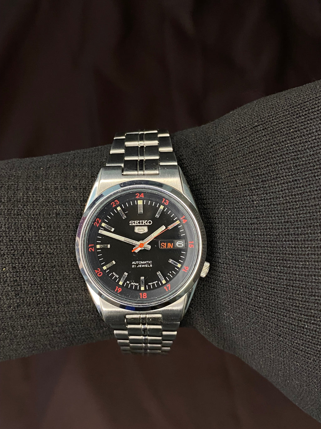 Pristine Seiko 5 SNK587 Railway Time with Transparent Back