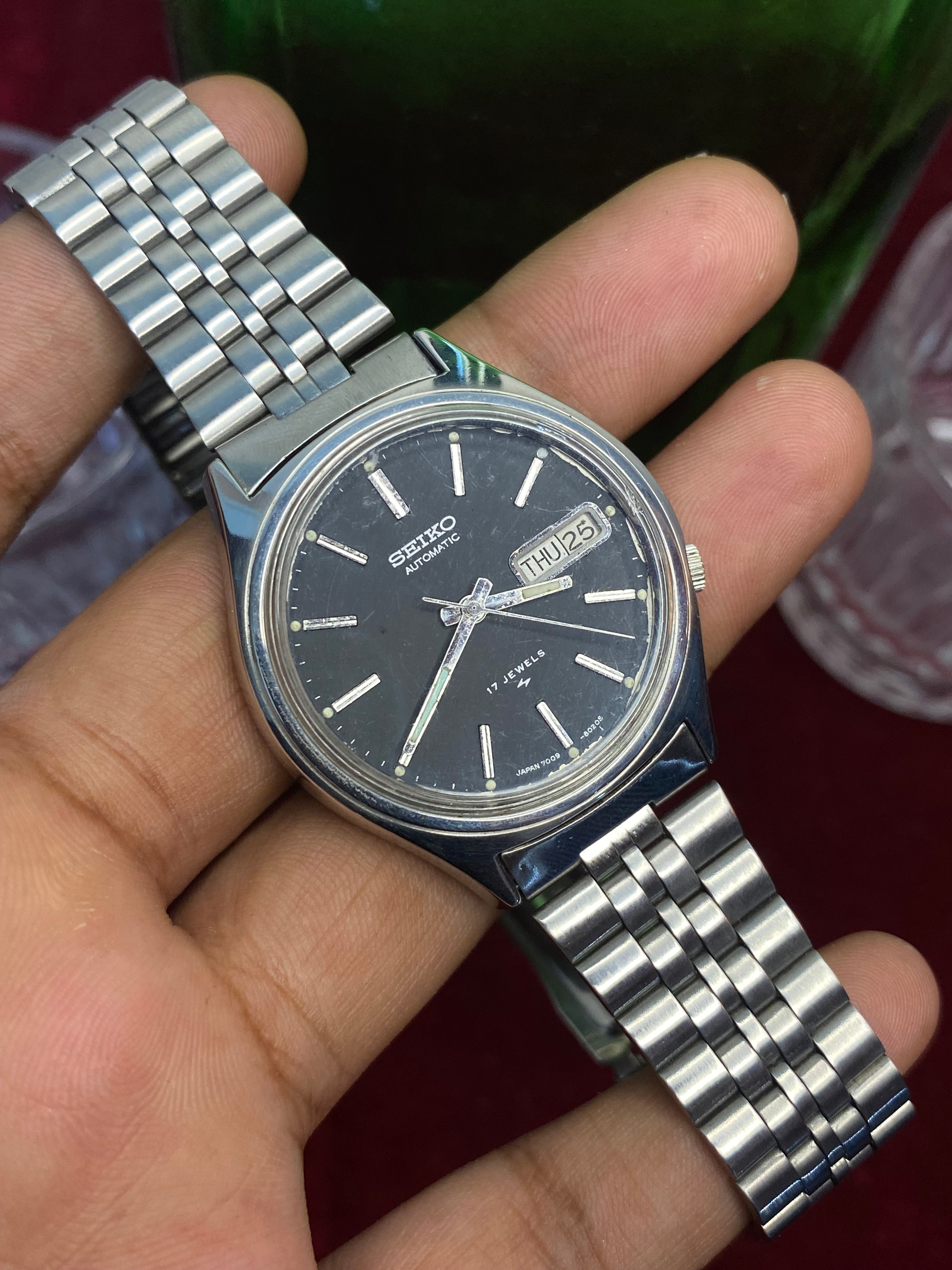 Seiko Automatic — Matte Black Dial | 38mm Japanese Automatic Watch.