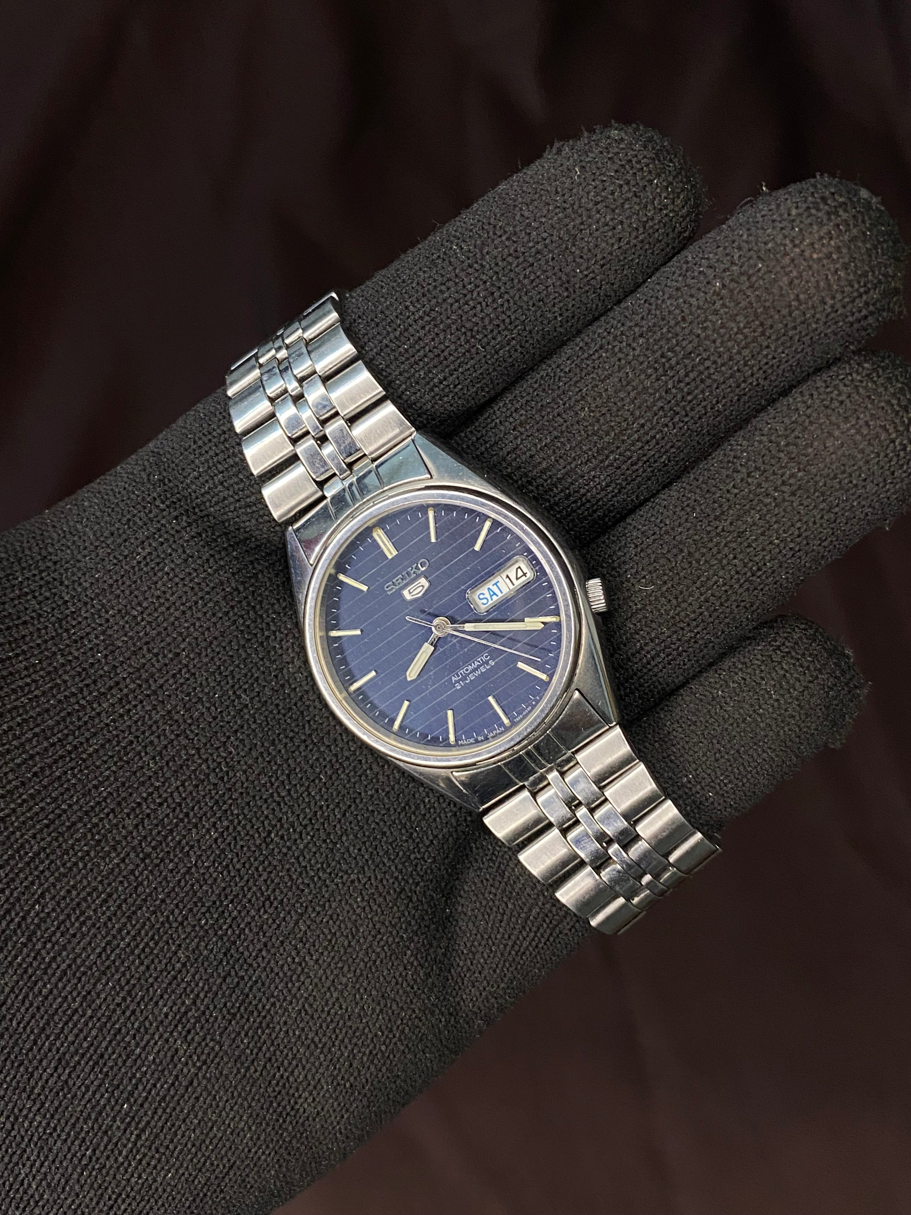 Seiko 5 Midnight Blue Dial watch