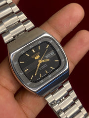 Seiko 5 Automatic — TV-Case Railway Black Dial | Ref 7009-3140