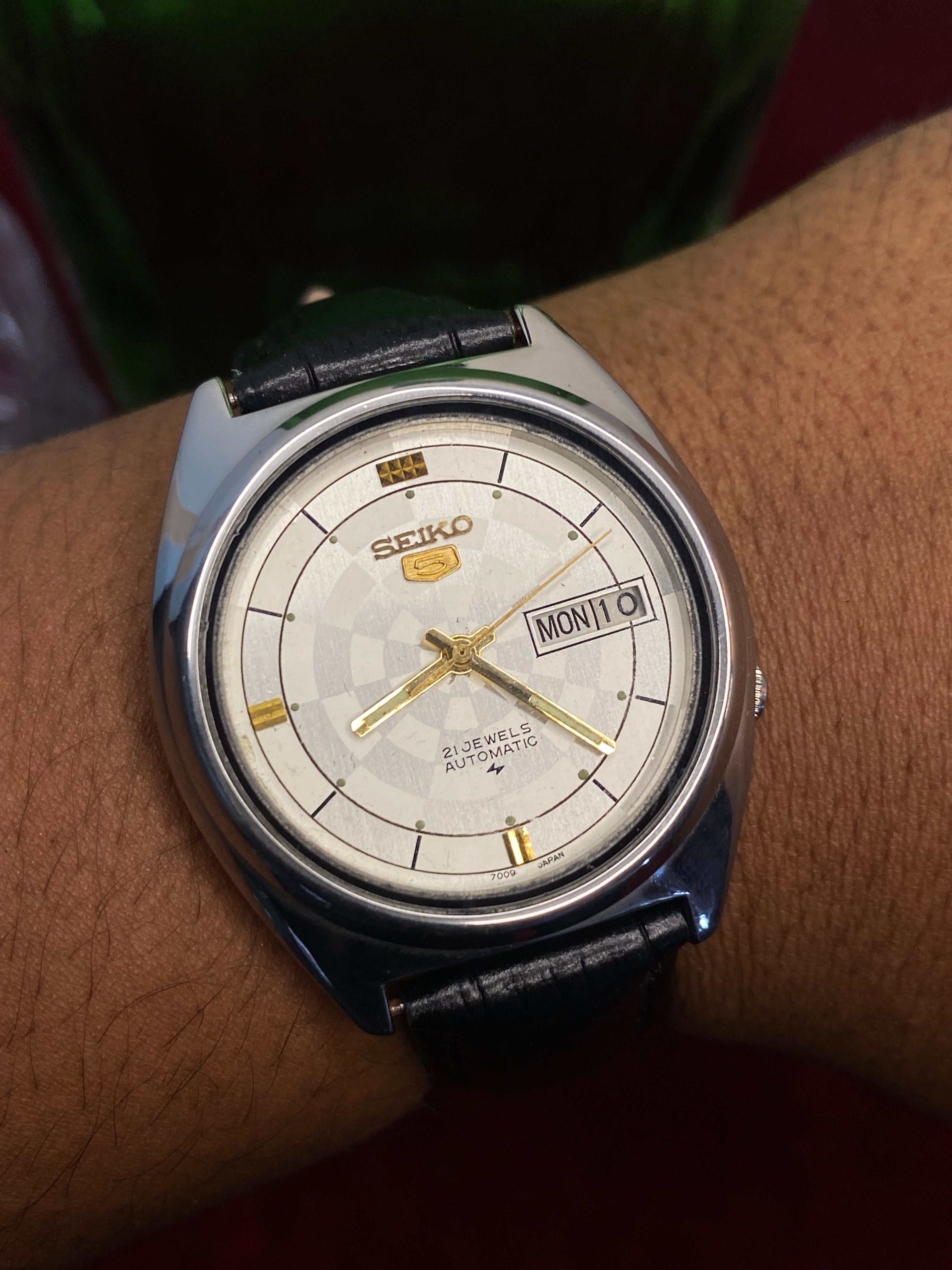 Seiko 5 “Dartboard” — 7009 Concentric-Dial Automatic Watch.