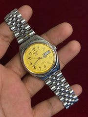 Seiko 5 "Champagne Golden Field" Dial With Exhibition Back  | 7S26-0560.