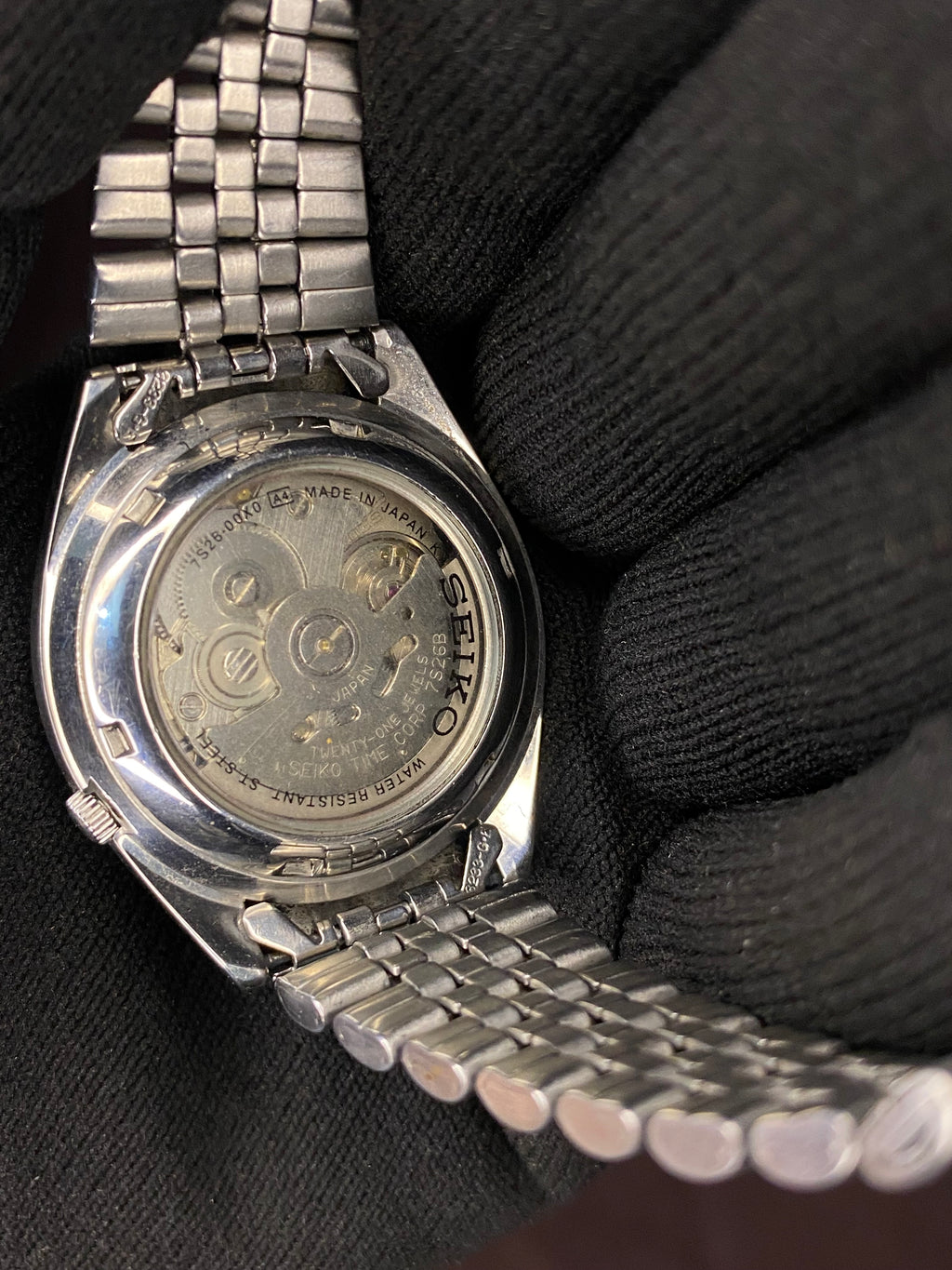 Seiko 5 Rare White Checkered Linen Dial with Transparent back