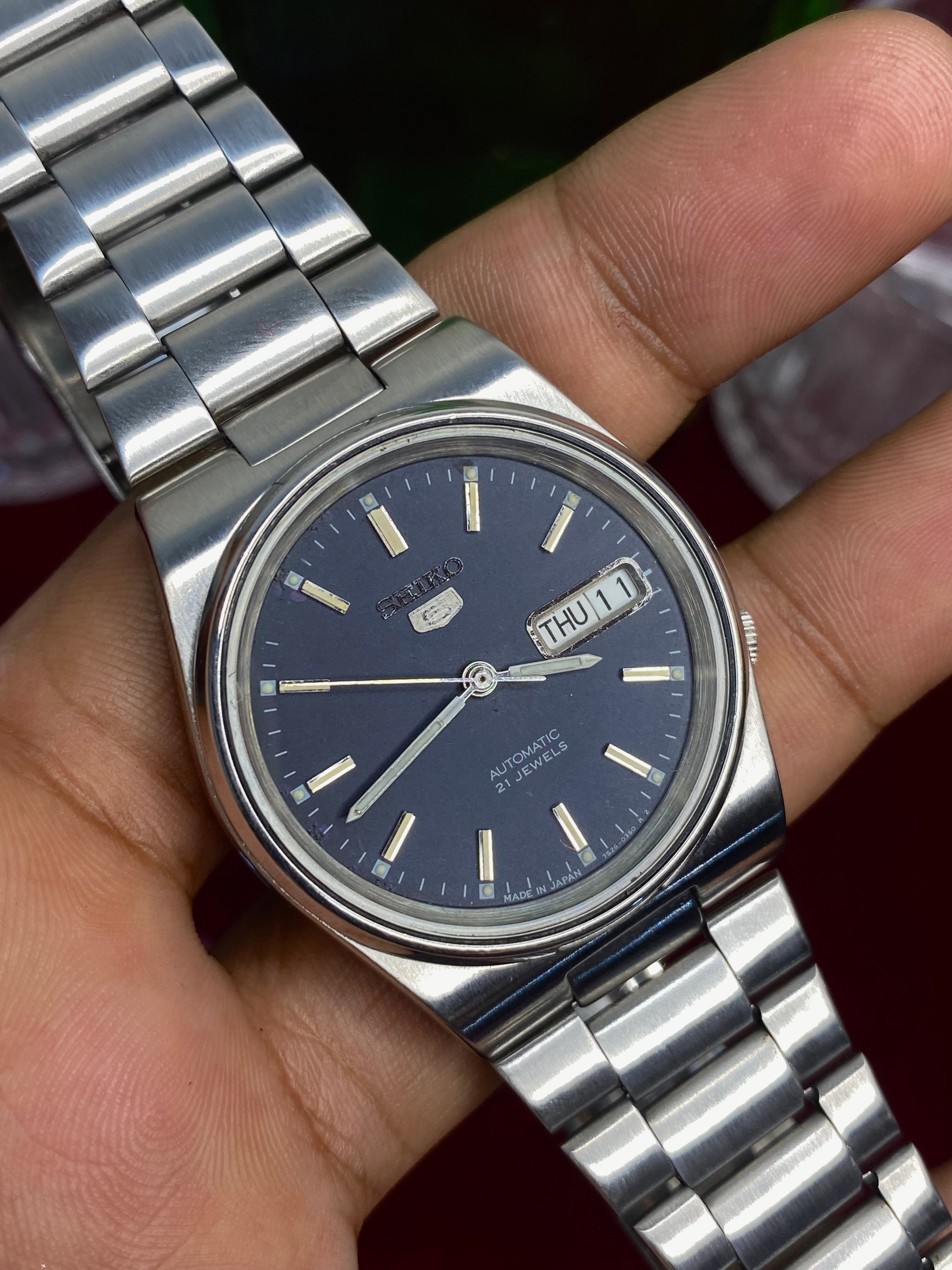 Seiko 5 Automatic — Midnight Blue Dial watch | Ref 7S26-8760.