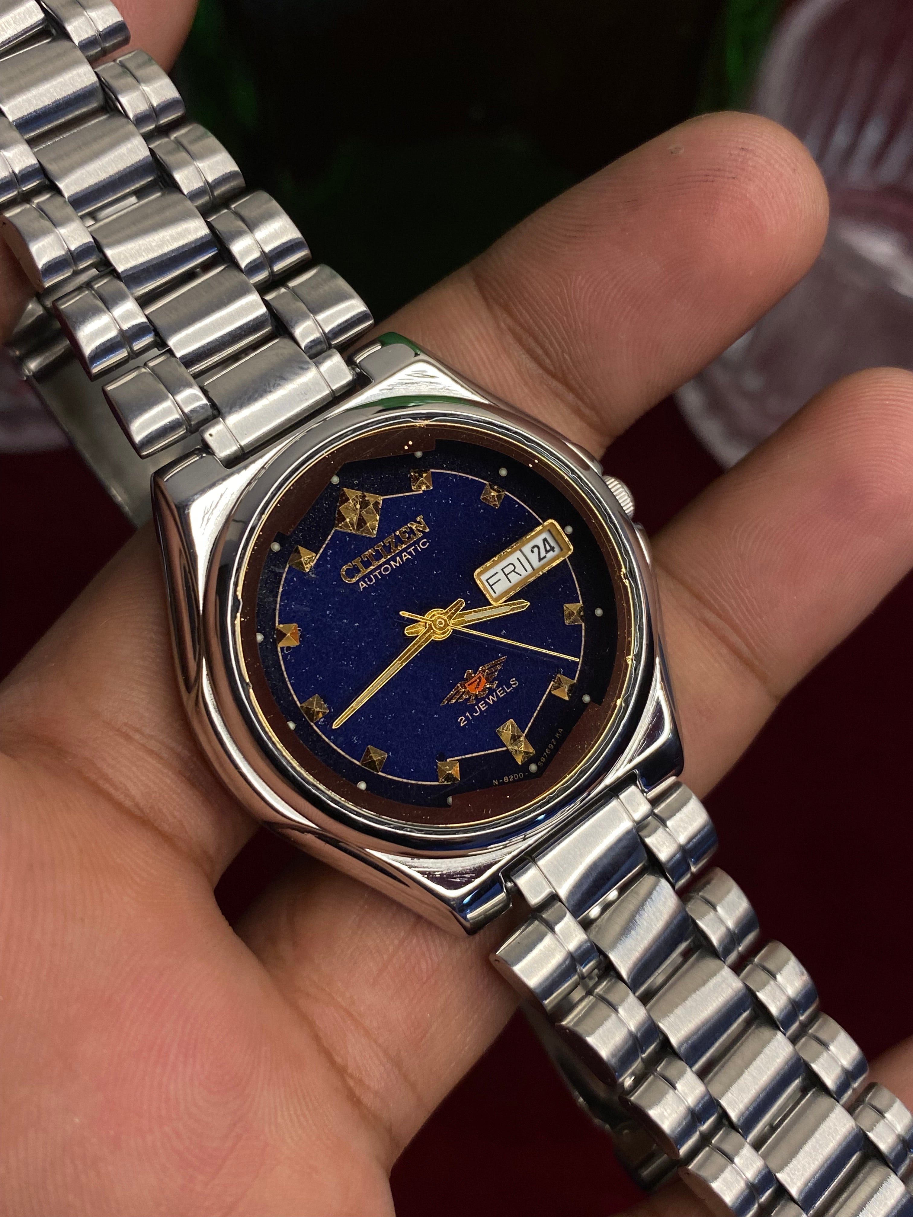 Citizen Eagle 7 Automatic — Blue Motif Textured Dial watch | Ref 4-S81462