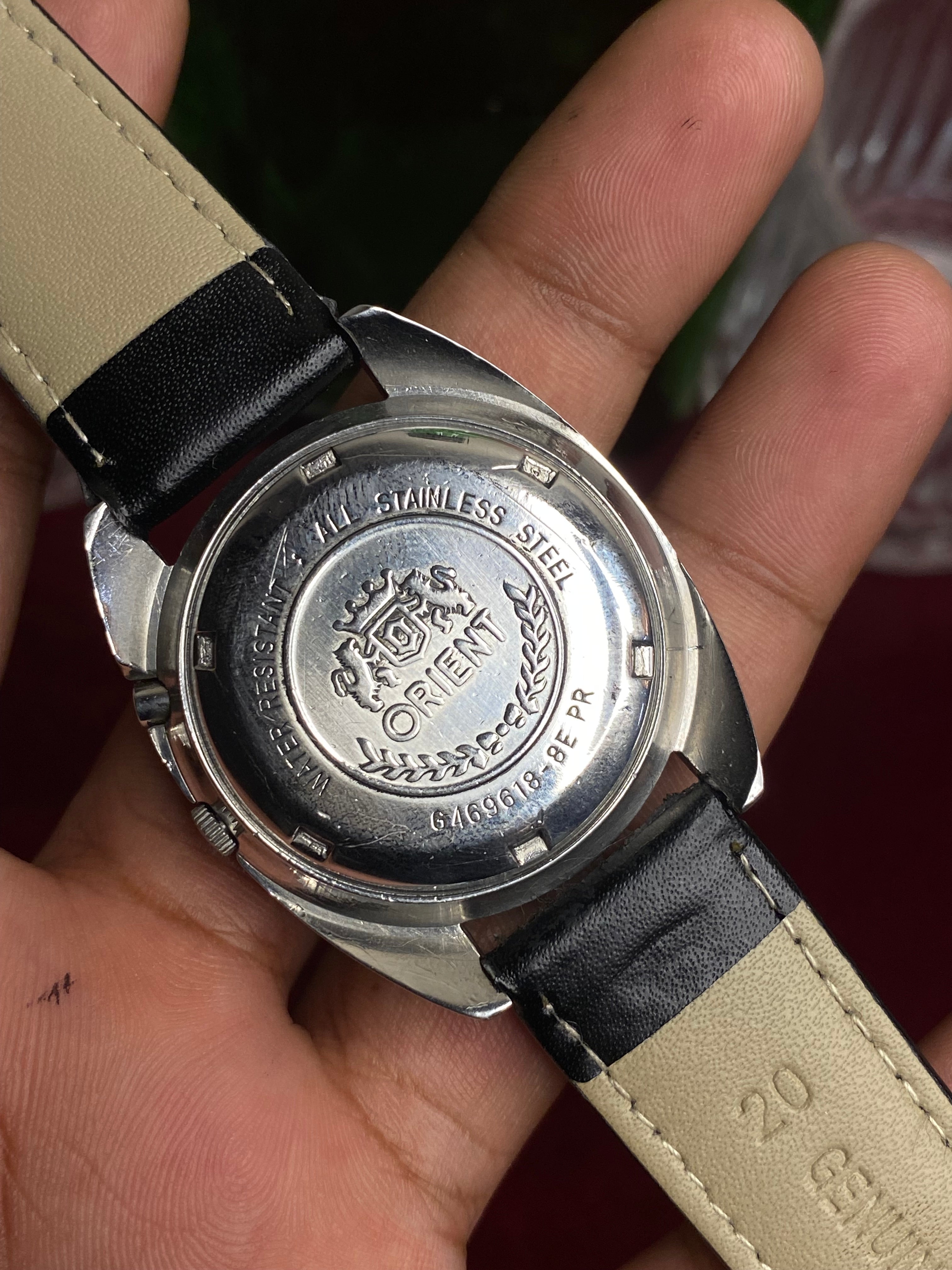 Orient Automatic — Silver Sunburst Dial, Blue Chapter Ring Dial Watch | Ref G469618-8E