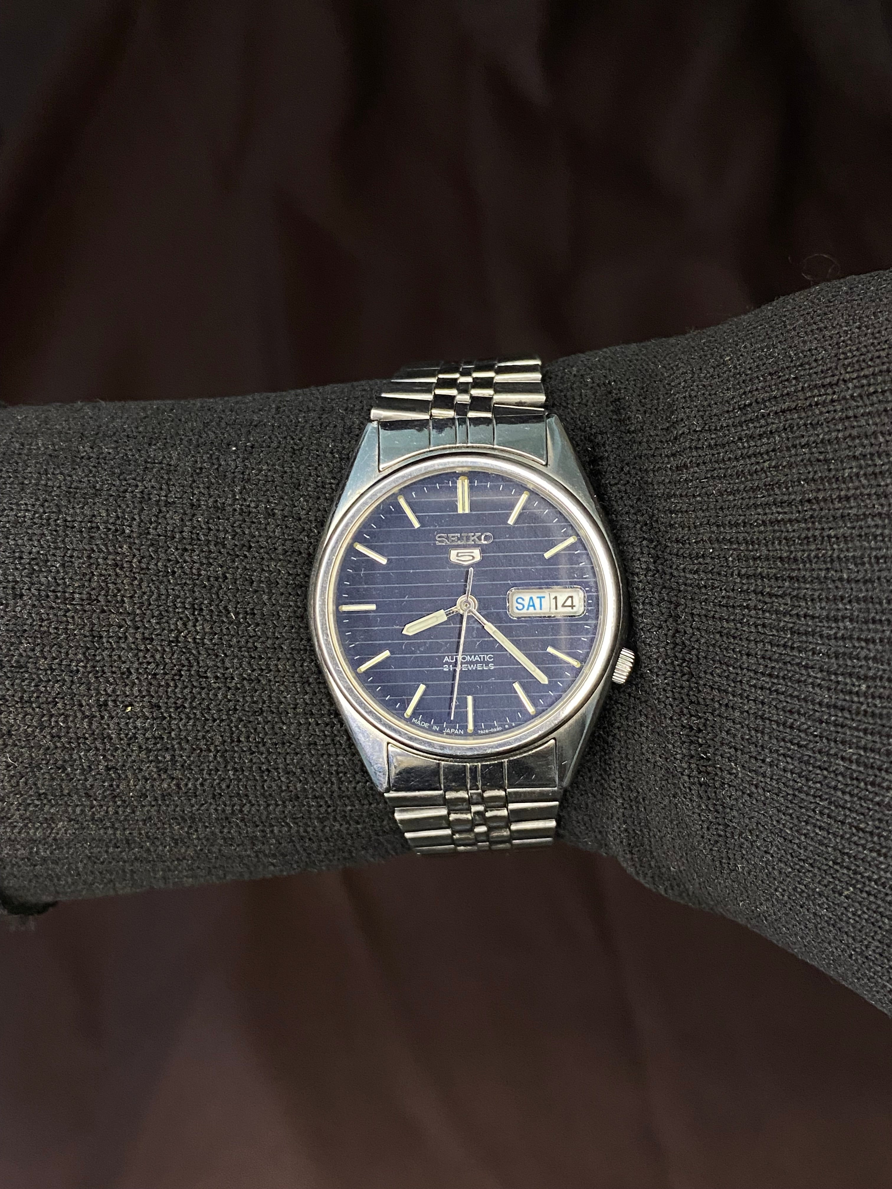 Seiko 5 Midnight Blue Dial watch