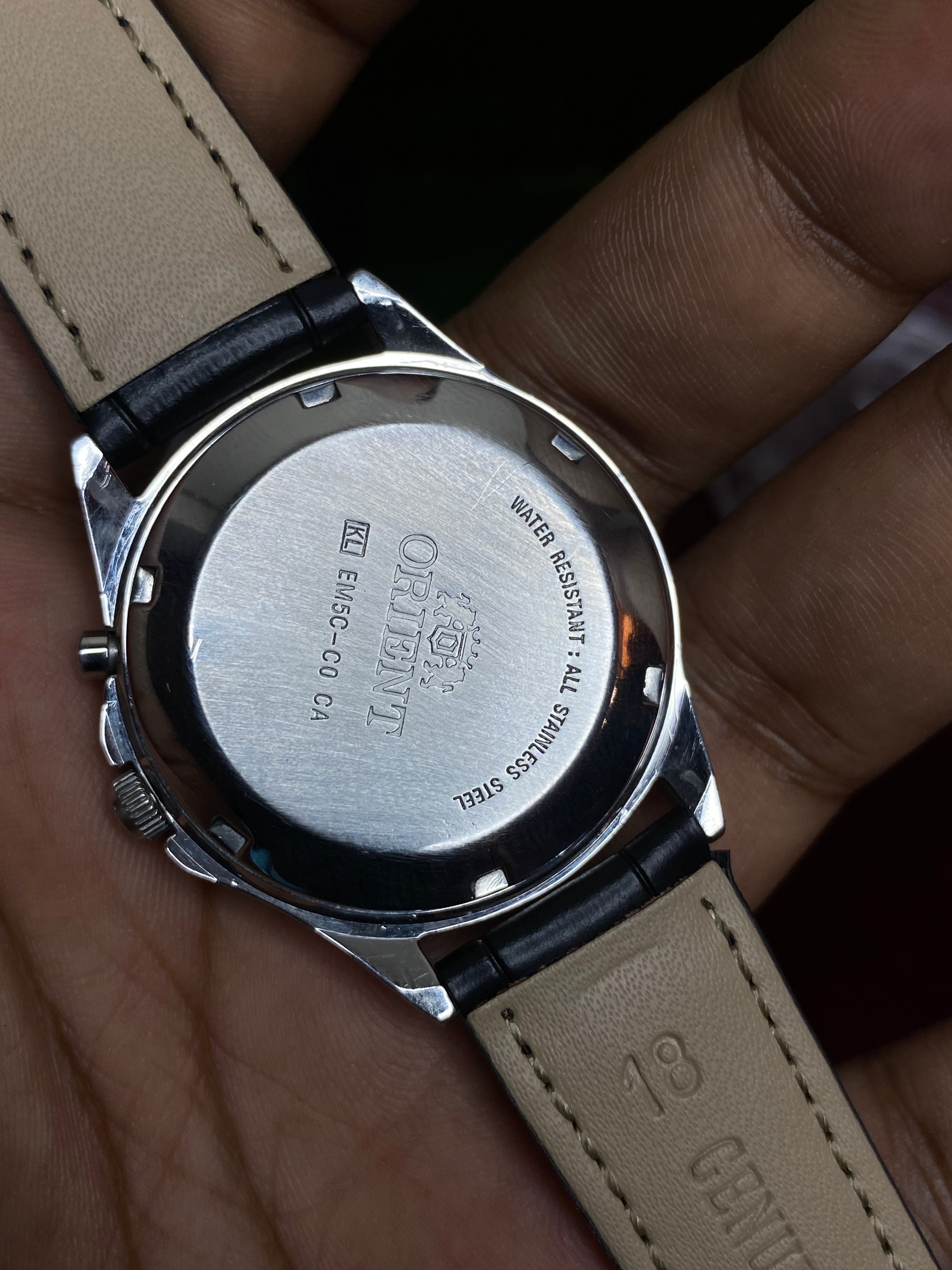 Orient 3-Star Automatic — Textured Black Dial Watch  | Ref EM5C-C0.