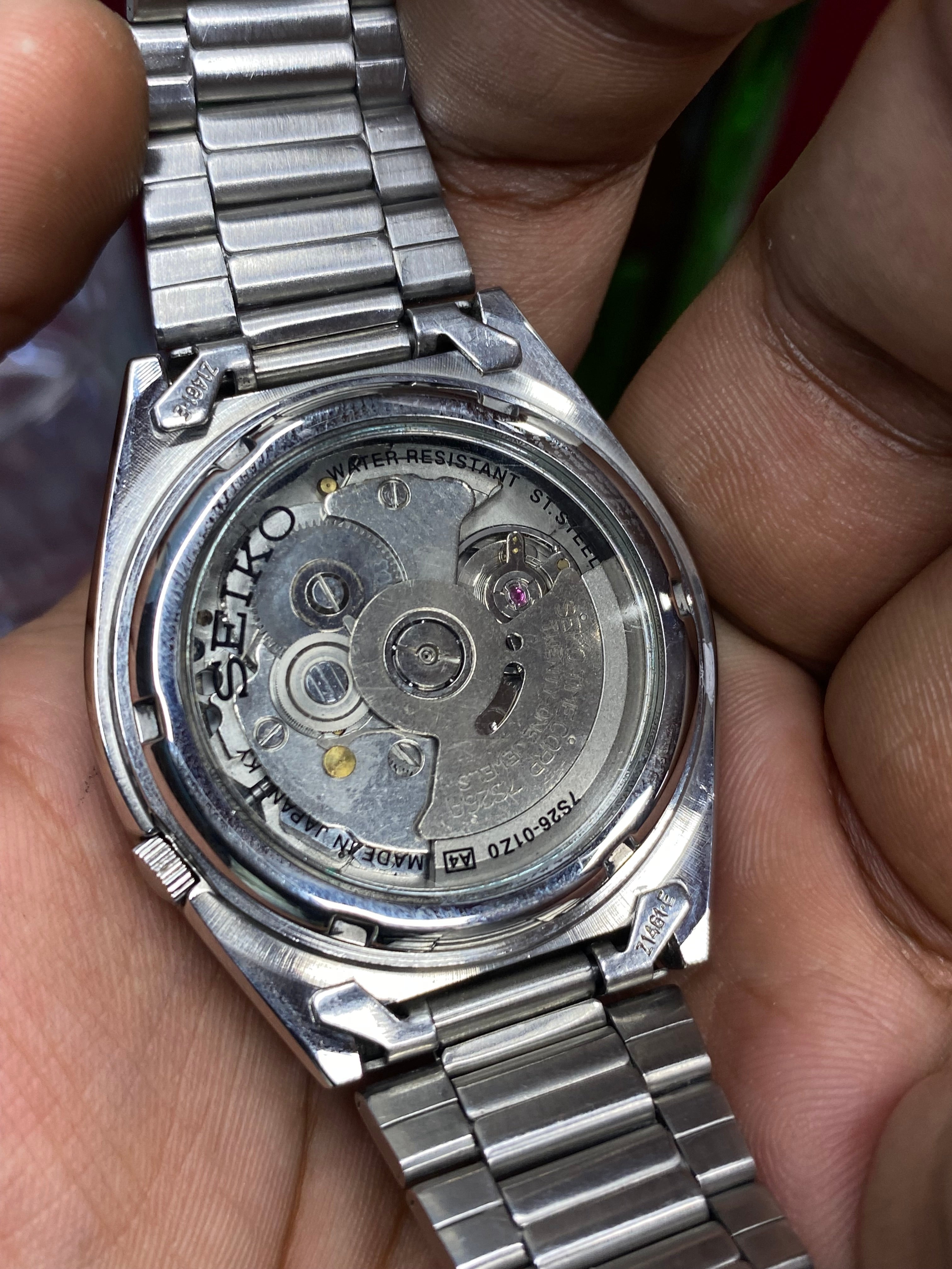 Seiko 5 “Clean Slate” — 7S26 White Dial Exhibition Automatic watch.