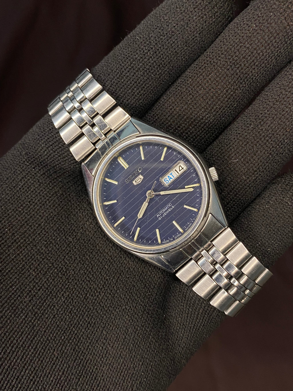 Seiko 5 Midnight Blue Dial watch