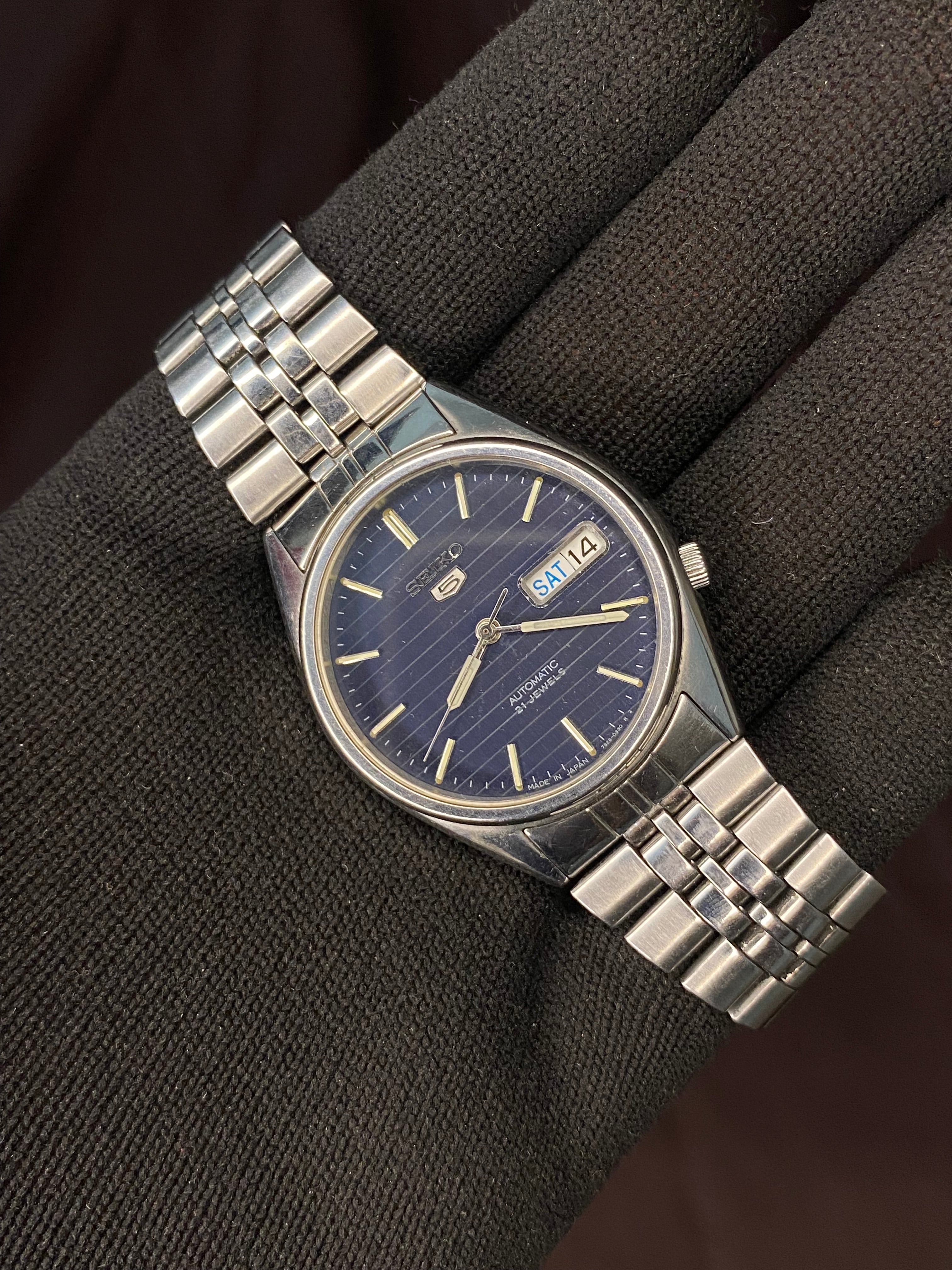 Seiko 5 Midnight Blue Dial watch