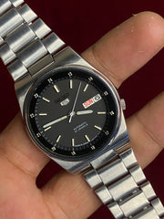 SEIKO 5 AUTOMATIC — "RAILWAY TIME" | 38MM Grey 24-Hour Dial Watch | 7S26-3160 A4.