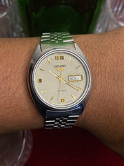 Seiko 5 Automatic — Champagne-Silver Dial Watch | Ref 6309-8840