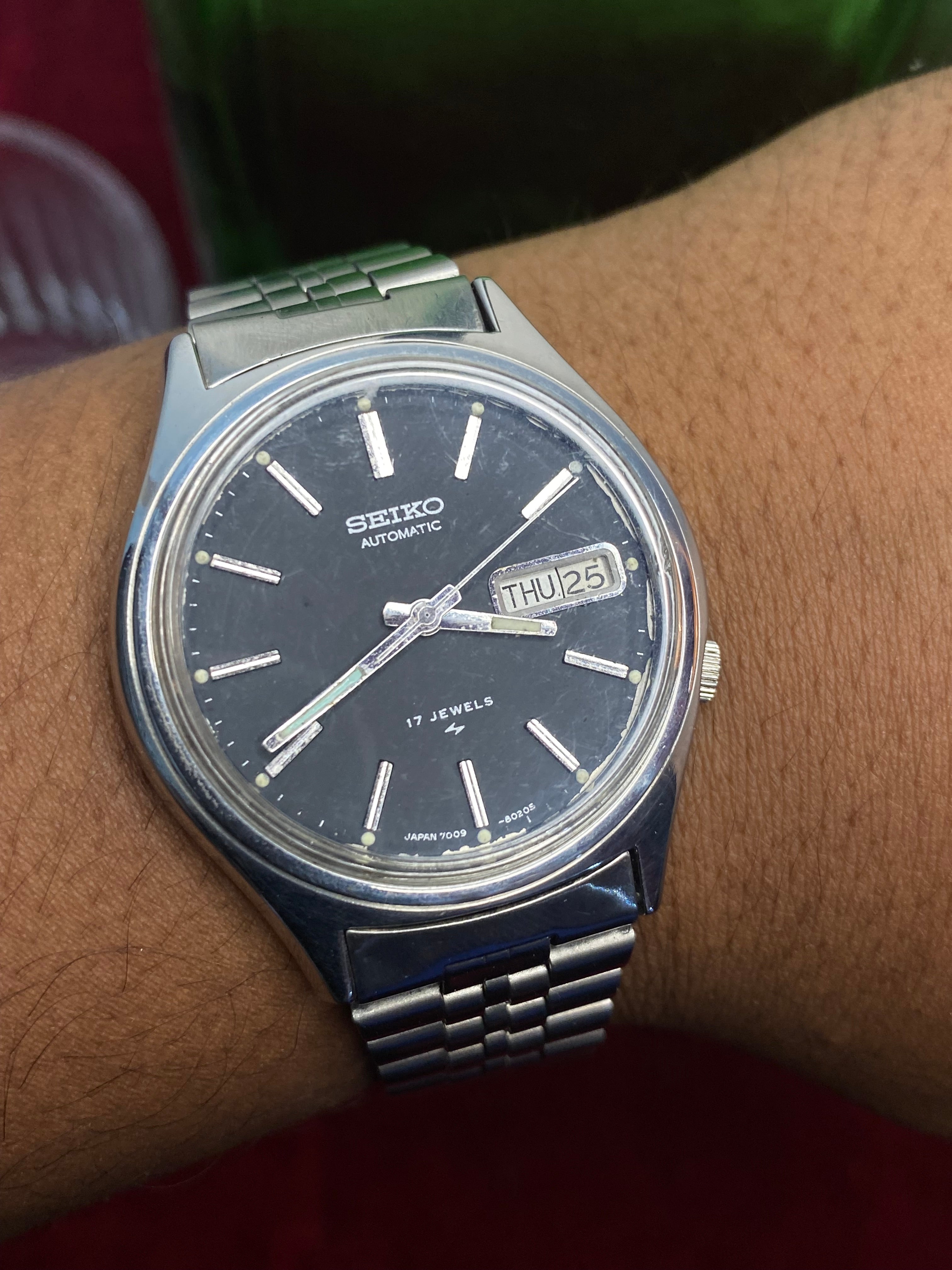 Seiko Automatic — Matte Black Dial | 38mm Japanese Automatic Watch.