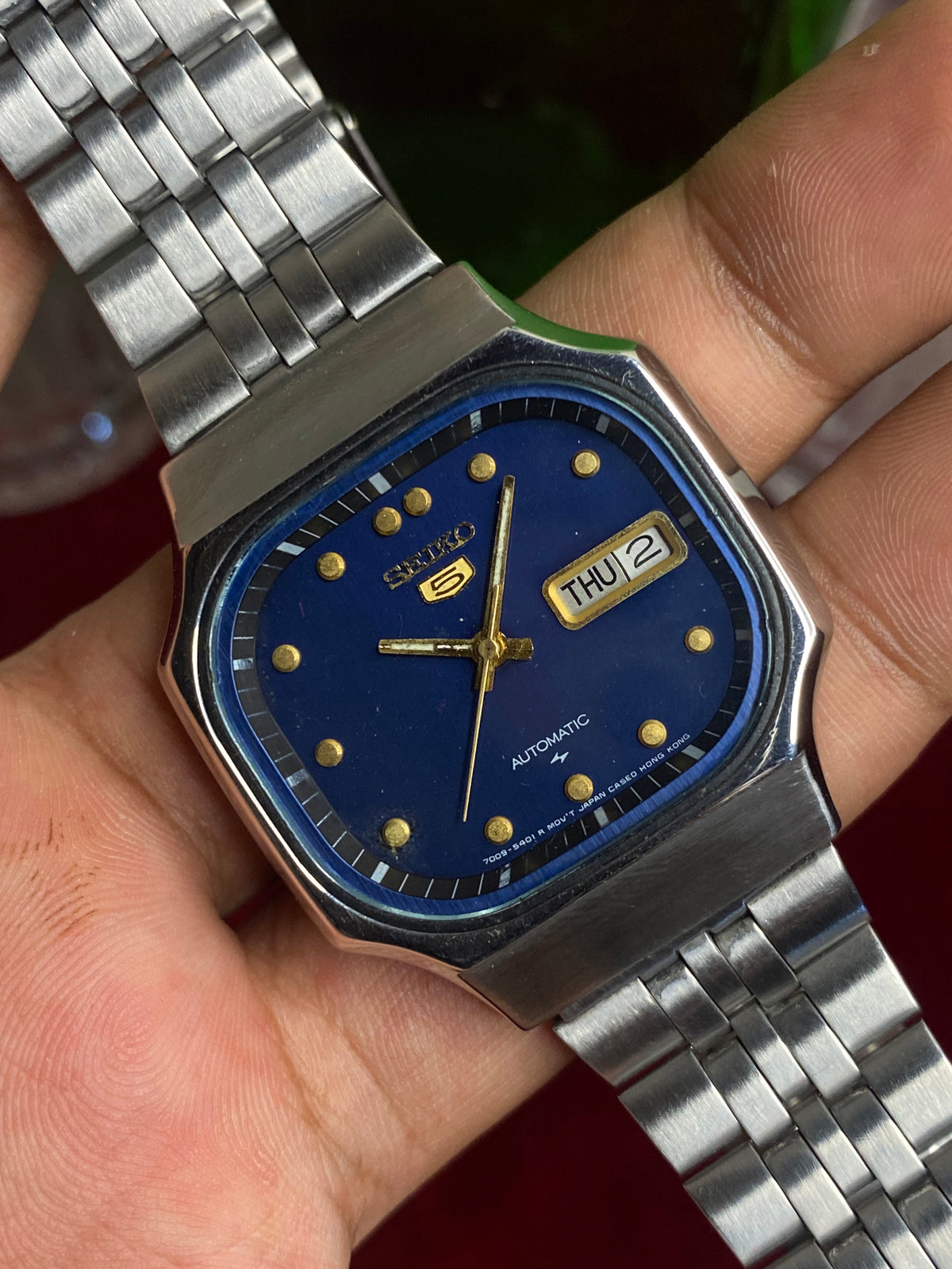 Seiko 5 — Blue Dial “TV-Shape” | Japanese Automatic Watch.