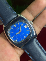 Super Rare Vintage Seiko 5 TV-Style Automatic Watch | Royal Blue Dial | Ref. 6308-5000