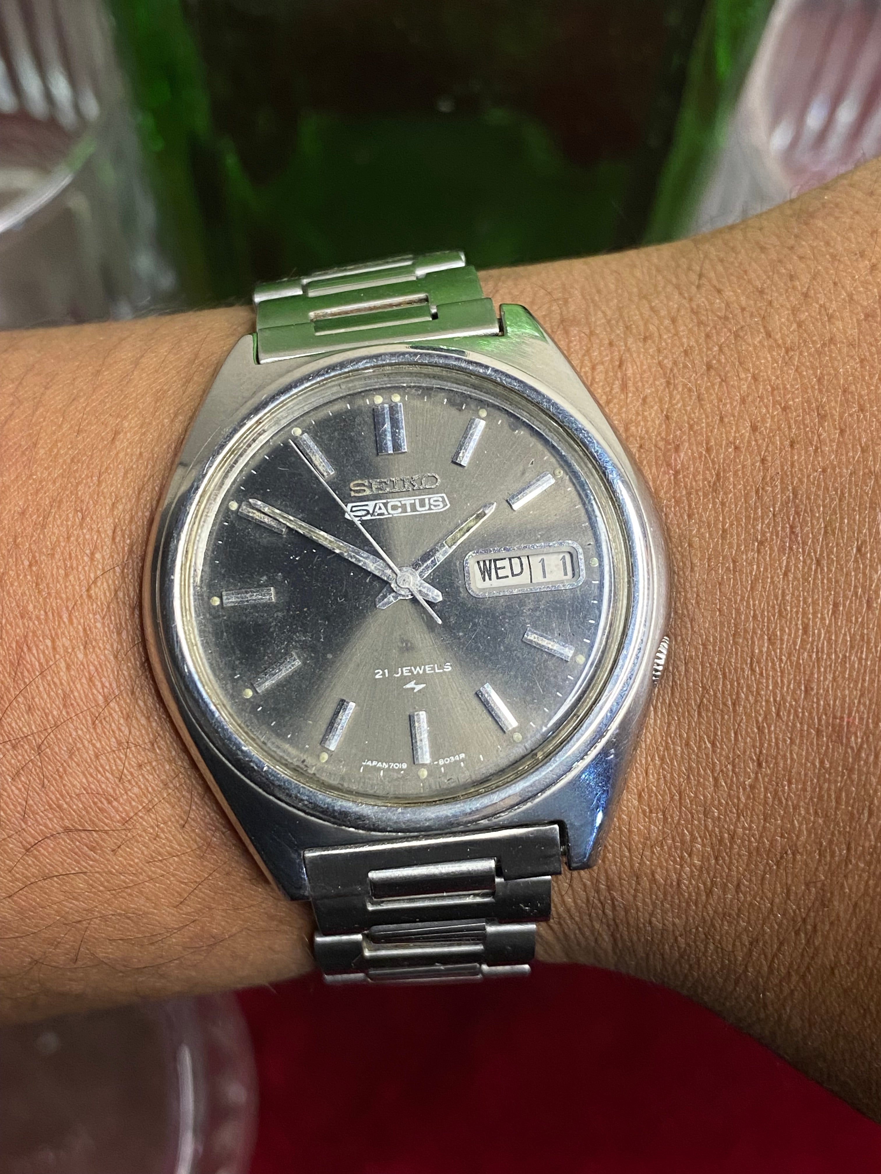 Seiko 5 Actus “Steel Grey” — 7019 Sunburst Automatic Watch.