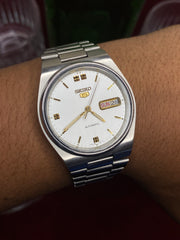 Seiko 5 “Bright Field” — 7009 Gold-Accent Automatic Watch.