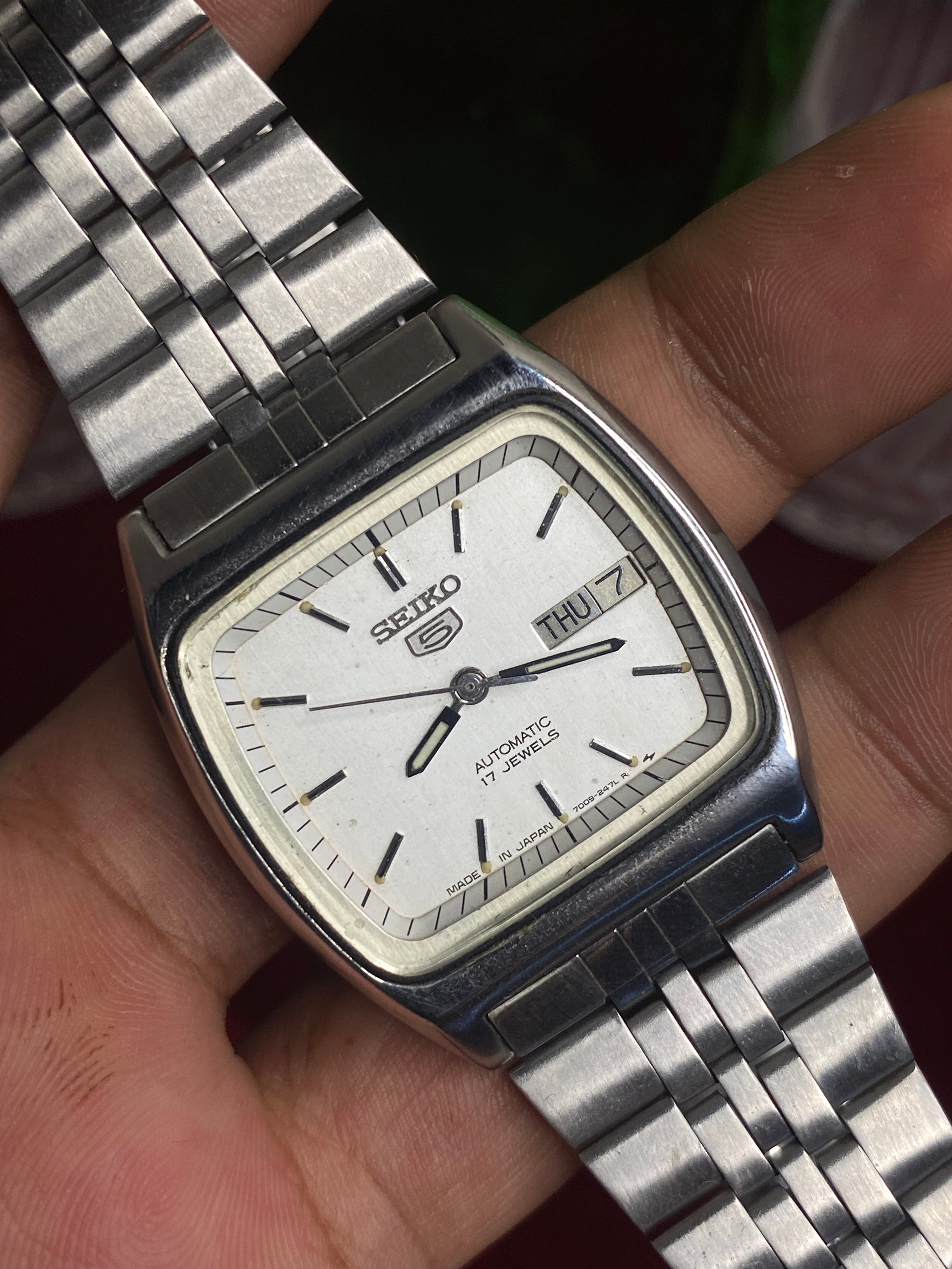 Seiko 5 “White Screen” — 7009 TV-Case Automatic watch.
