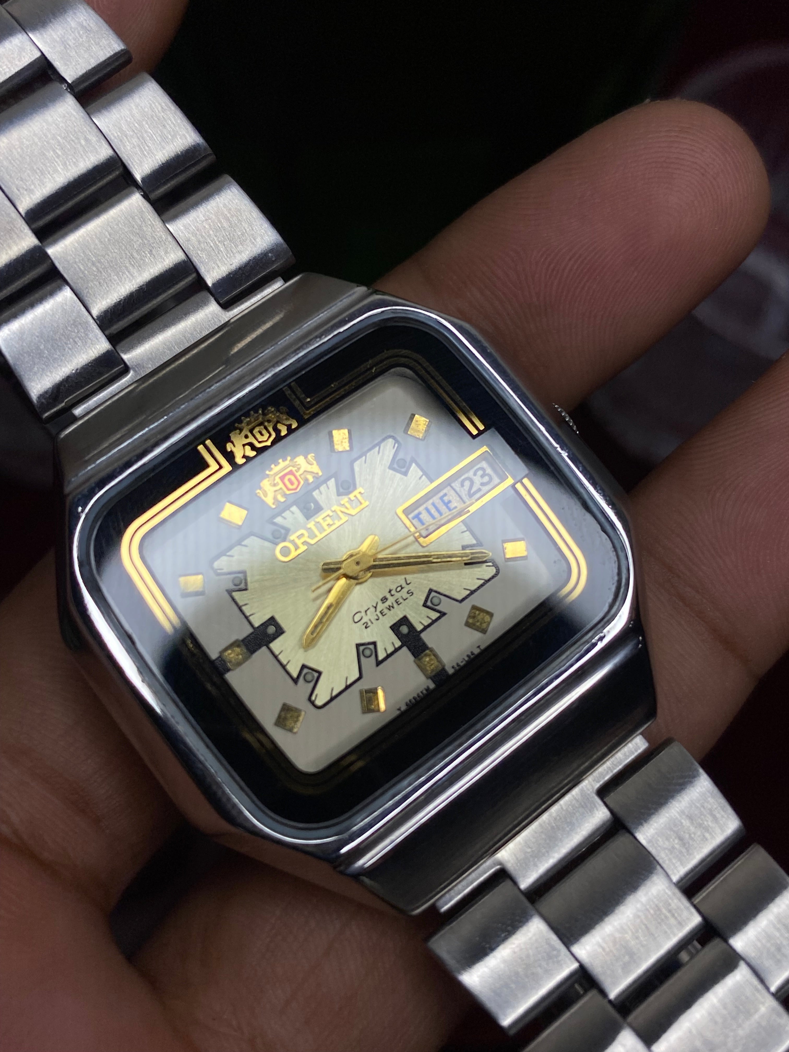 Orient Crystal Automatic — TV-Case Champagne Dial watch | Ref 469KM15-4.