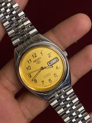 Seiko 5 "Champagne Golden Field" Dial With Exhibition Back  | 7S26-0560.