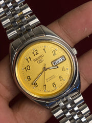 Seiko 5 "Champagne Golden Field" Dial With Exhibition Back  | 7S26-0560.