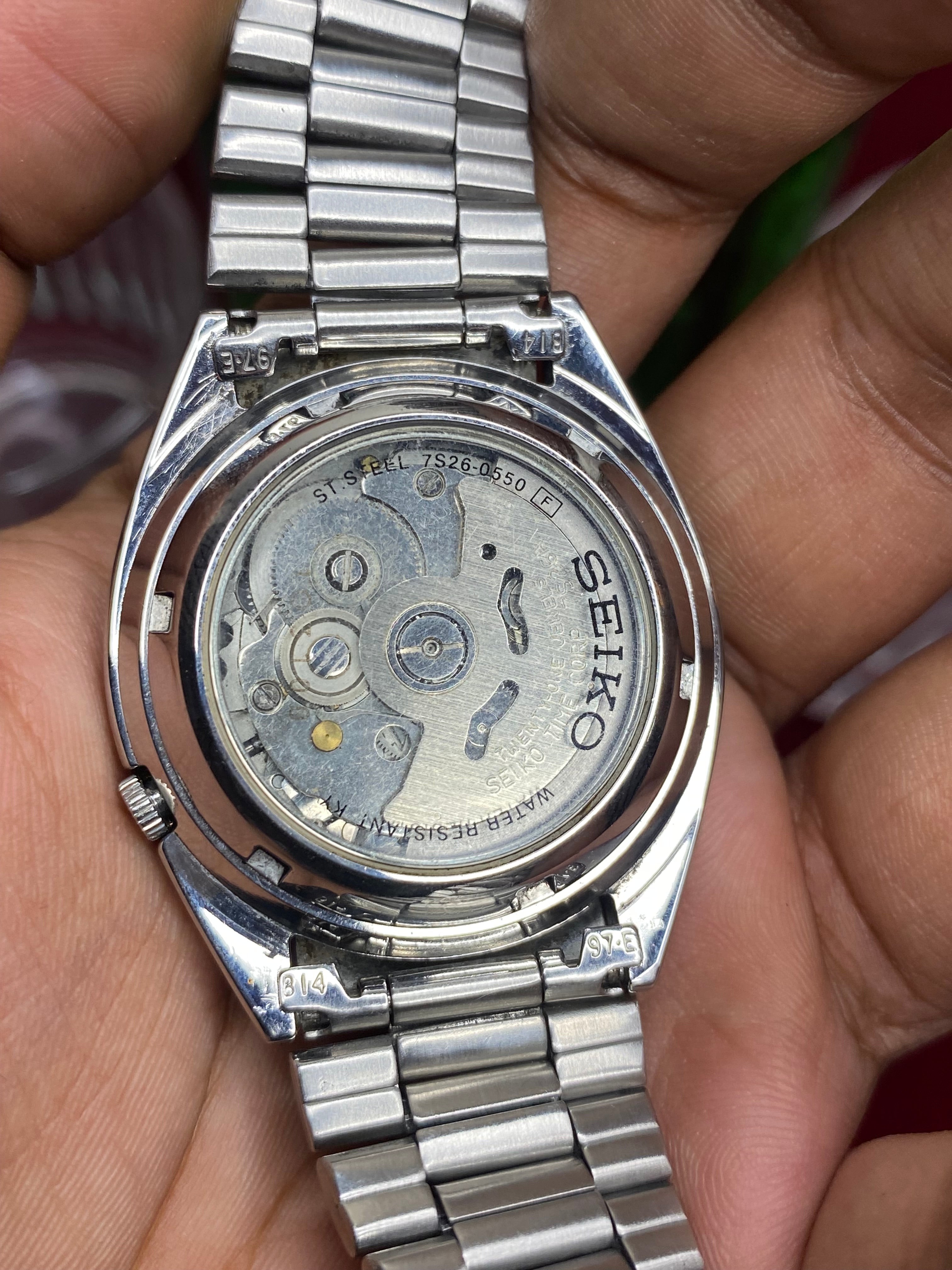 Seiko 5 “Silver Ray” — 7S26 Sunburst Exhibition Automatic watch.