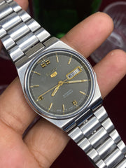 Seiko 5 — Grey Dial with Gold Accents | 38mm Japanese Automatic Watch.