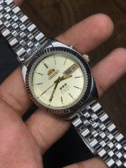 Super Rare Orient President Tri-Star Crystal Automatic Watch | Champagne Dial | Ref. 469WA8-83