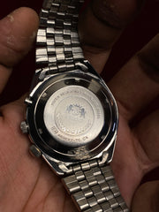 Orient World Time Automatic — Silver Sunburst Dial, 24-City Bezel | Ref. 469EE7-70 | 21 Jewels | 41mm.
