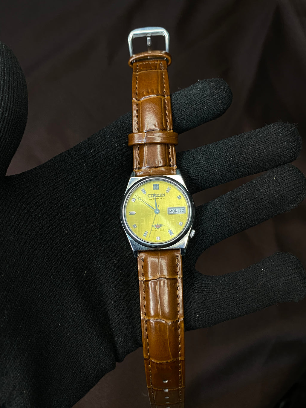 Citizen Eagle 7 Automatic Watch with Brown leather belt