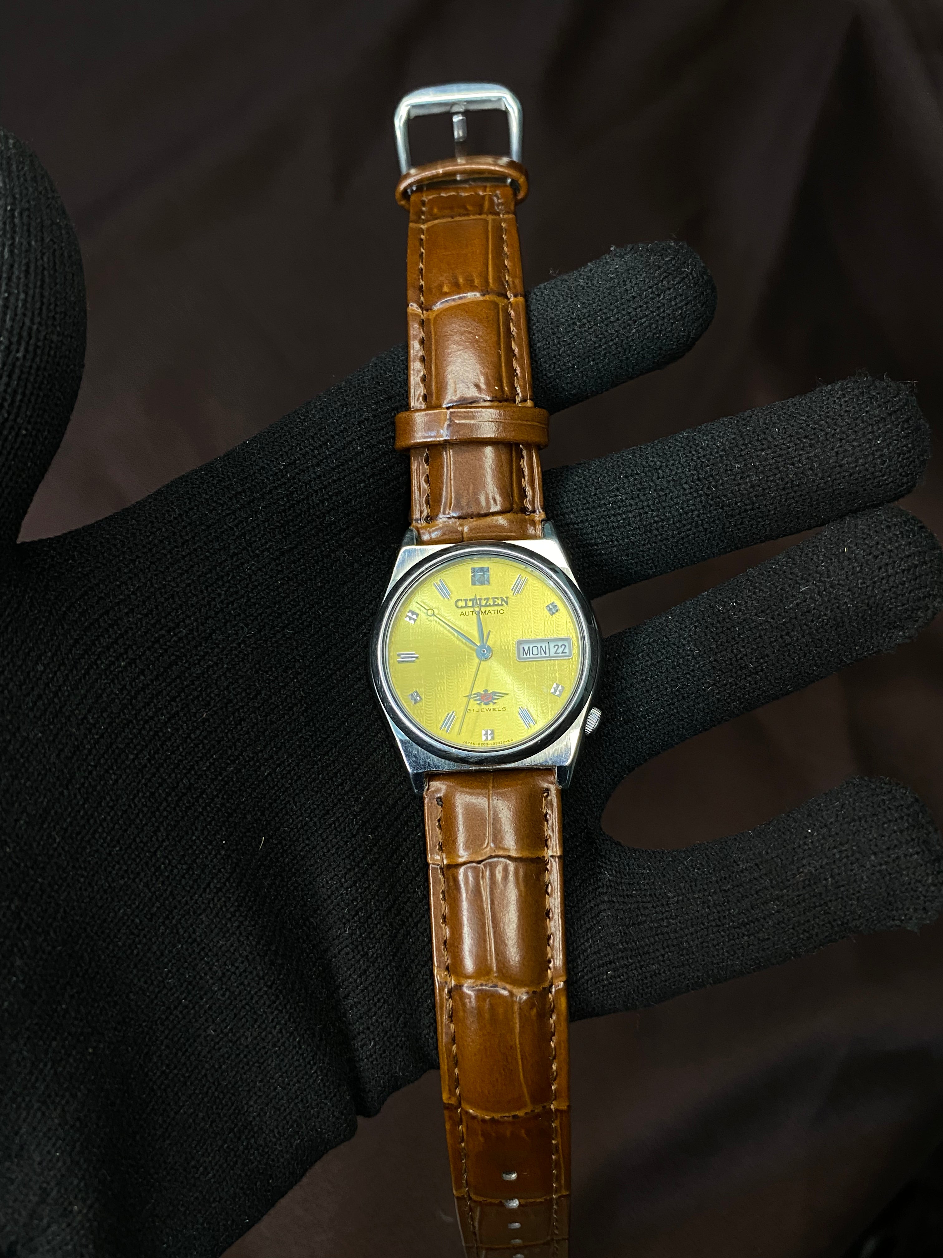 Citizen Eagle 7 Automatic Watch with Brown leather belt