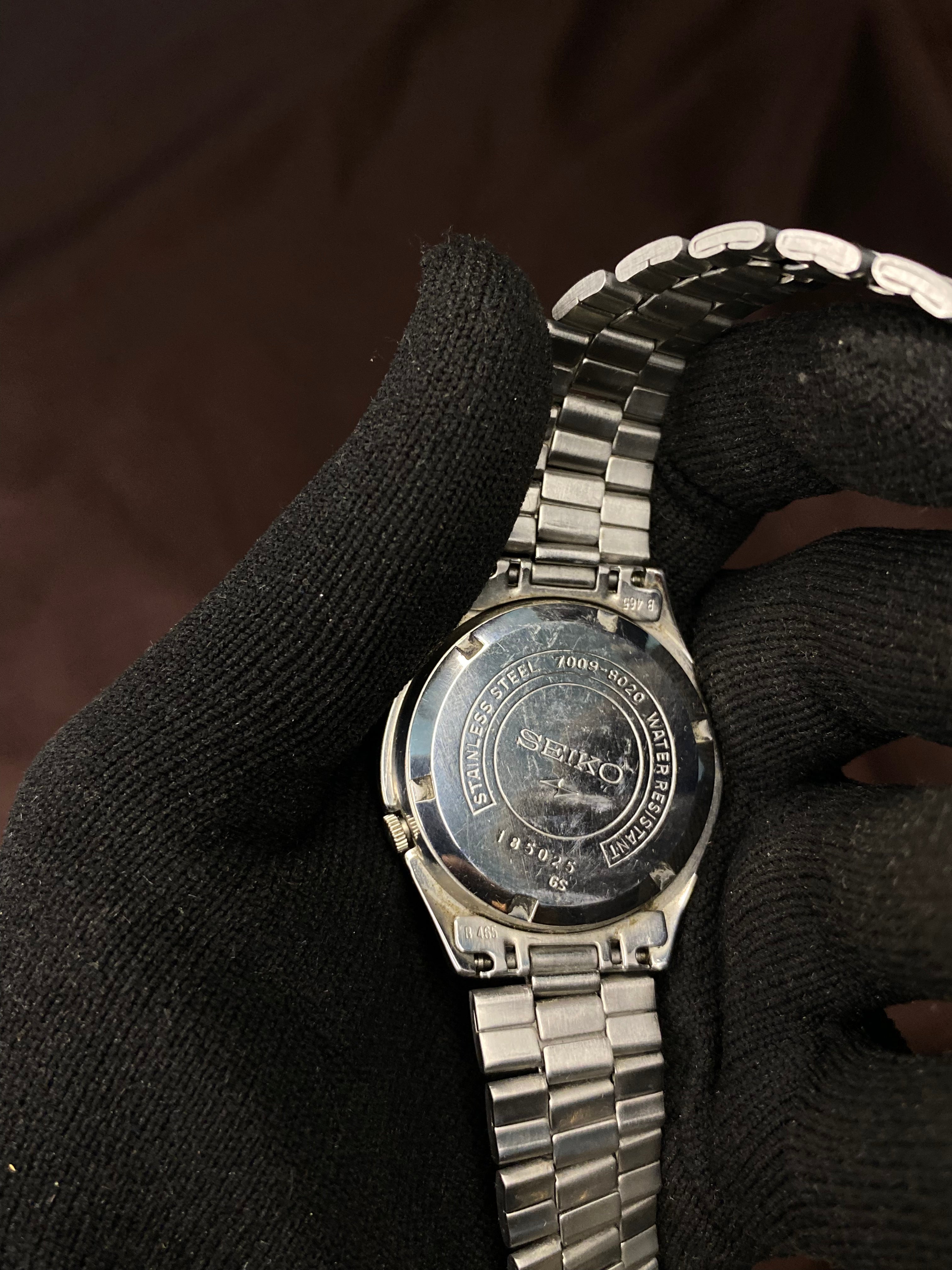 Vintage Seiko 5 White Golden Dial Automatic Watch