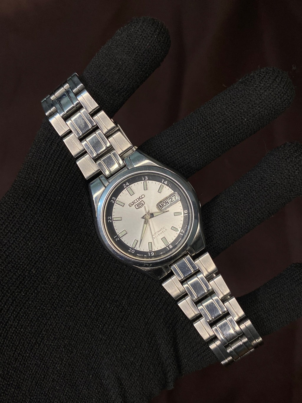 Pristine Seiko 5 SNKG19 Panda Dial Watch