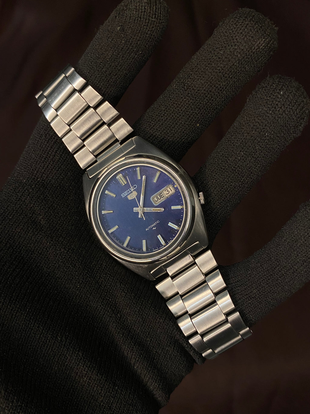 Vintage Seiko 5 Blue Dial Automatic Watch
