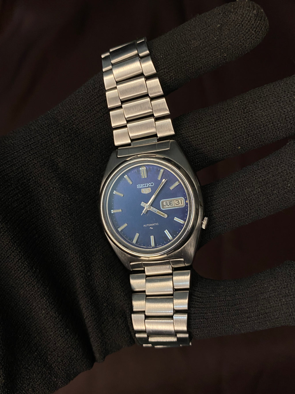 Vintage Seiko 5 Blue Dial Automatic Watch