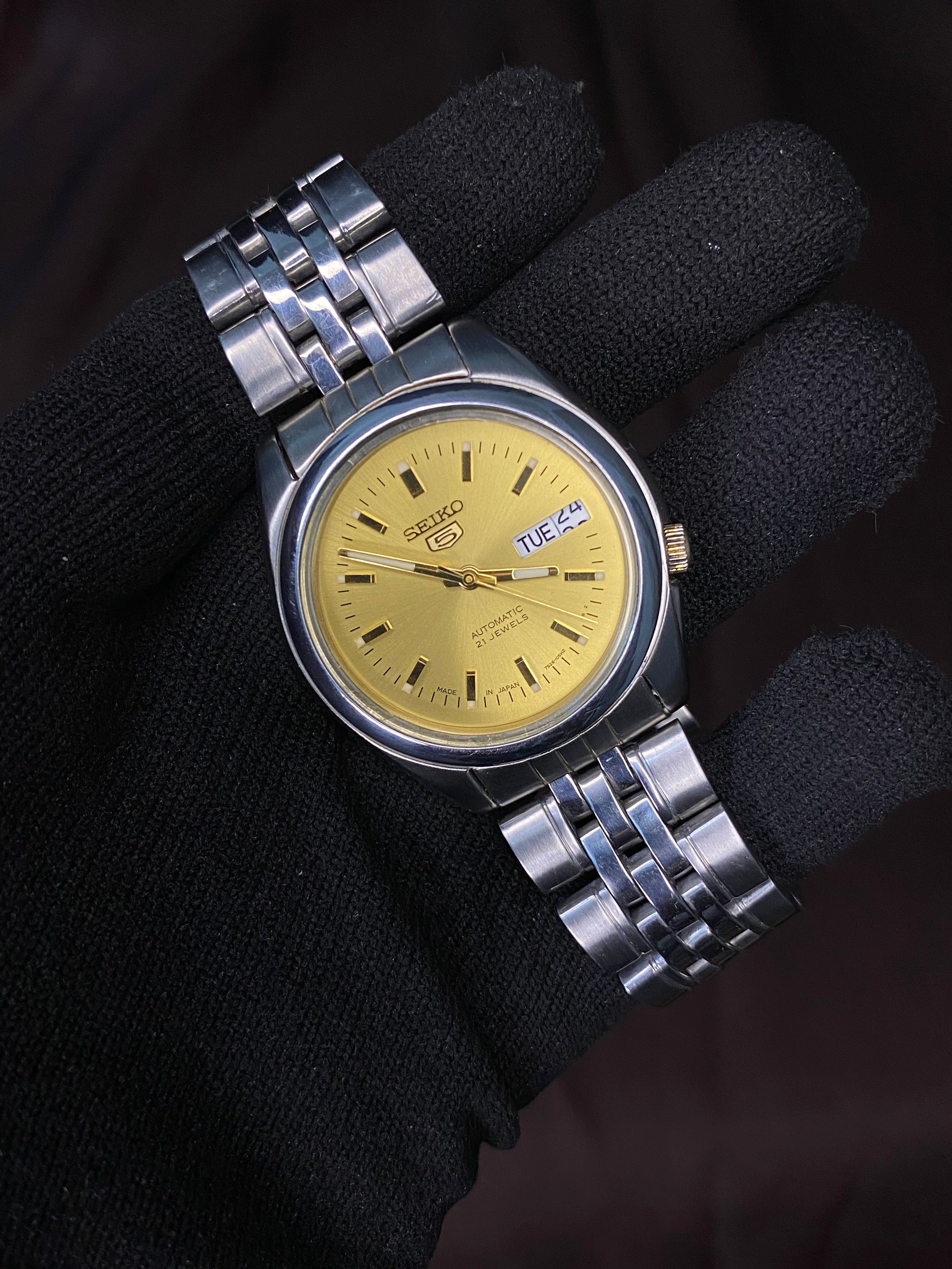 Seiko 5 SNK366K1 Golden Dial Watch