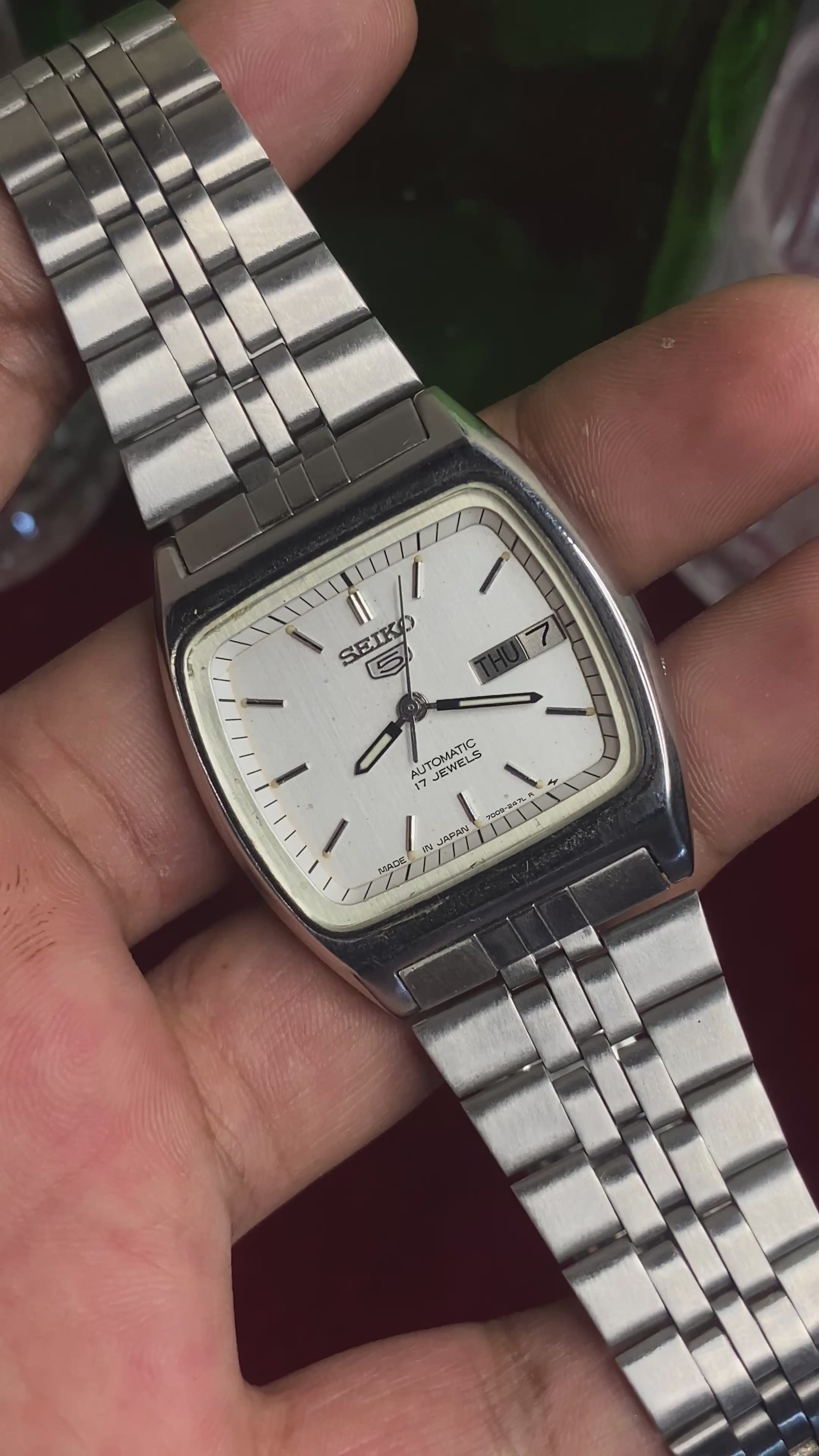 Seiko 5 “White Screen” — 7009 TV-Case Automatic watch.