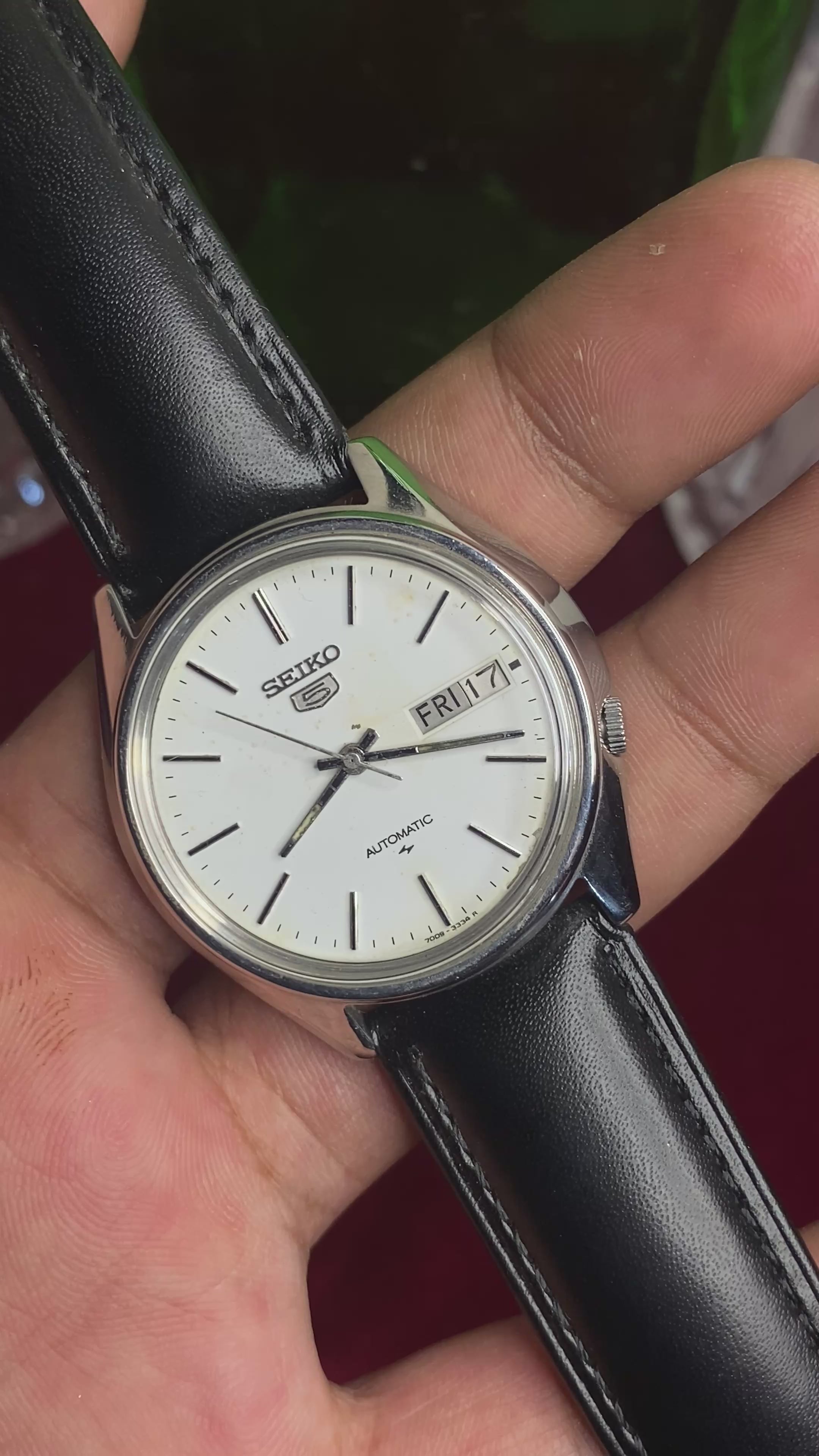 Seiko 5 “Continental” — 7009 White Dial Automatic Watch.