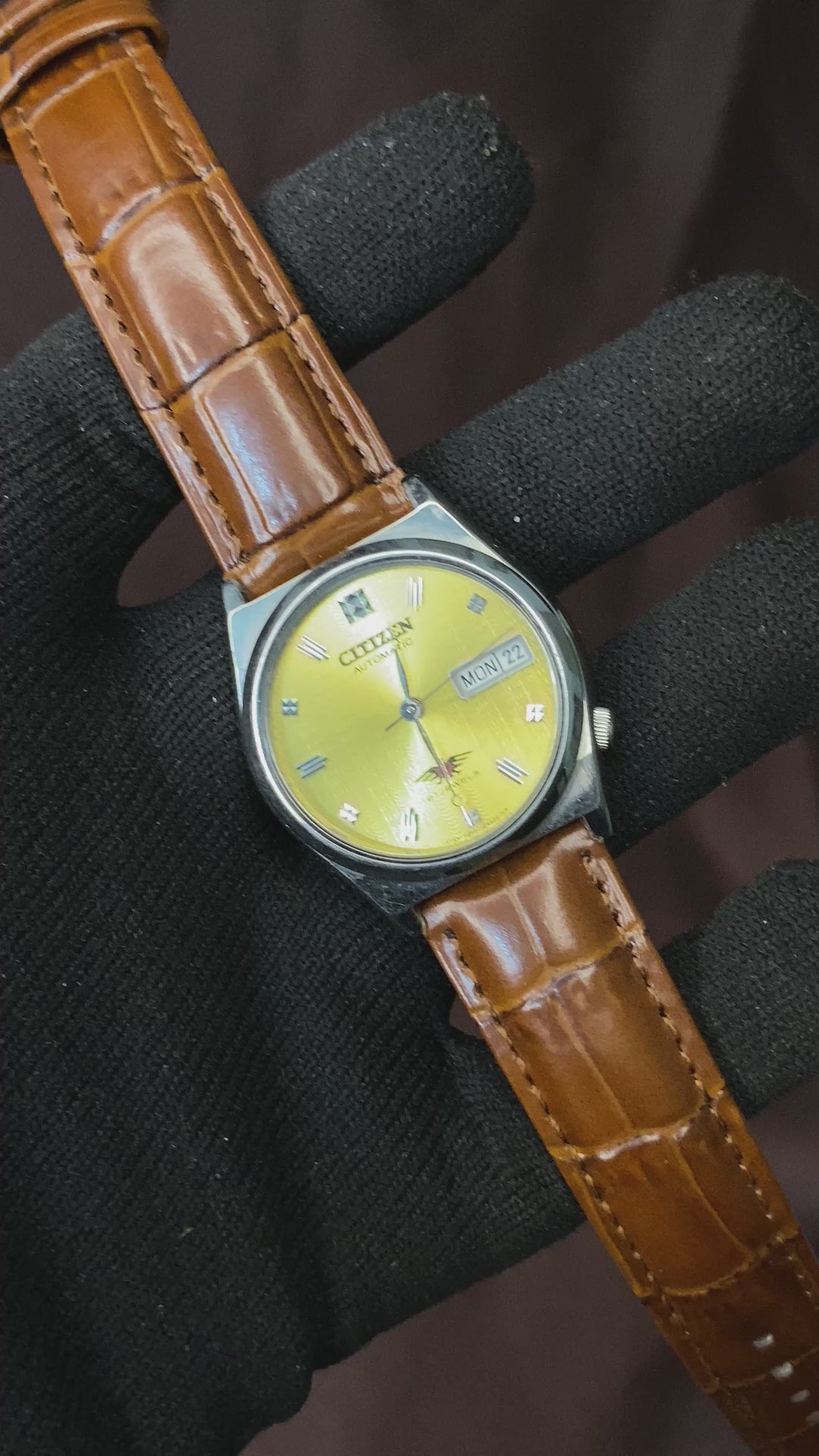 Citizen Eagle 7 Automatic Watch with Brown leather belt