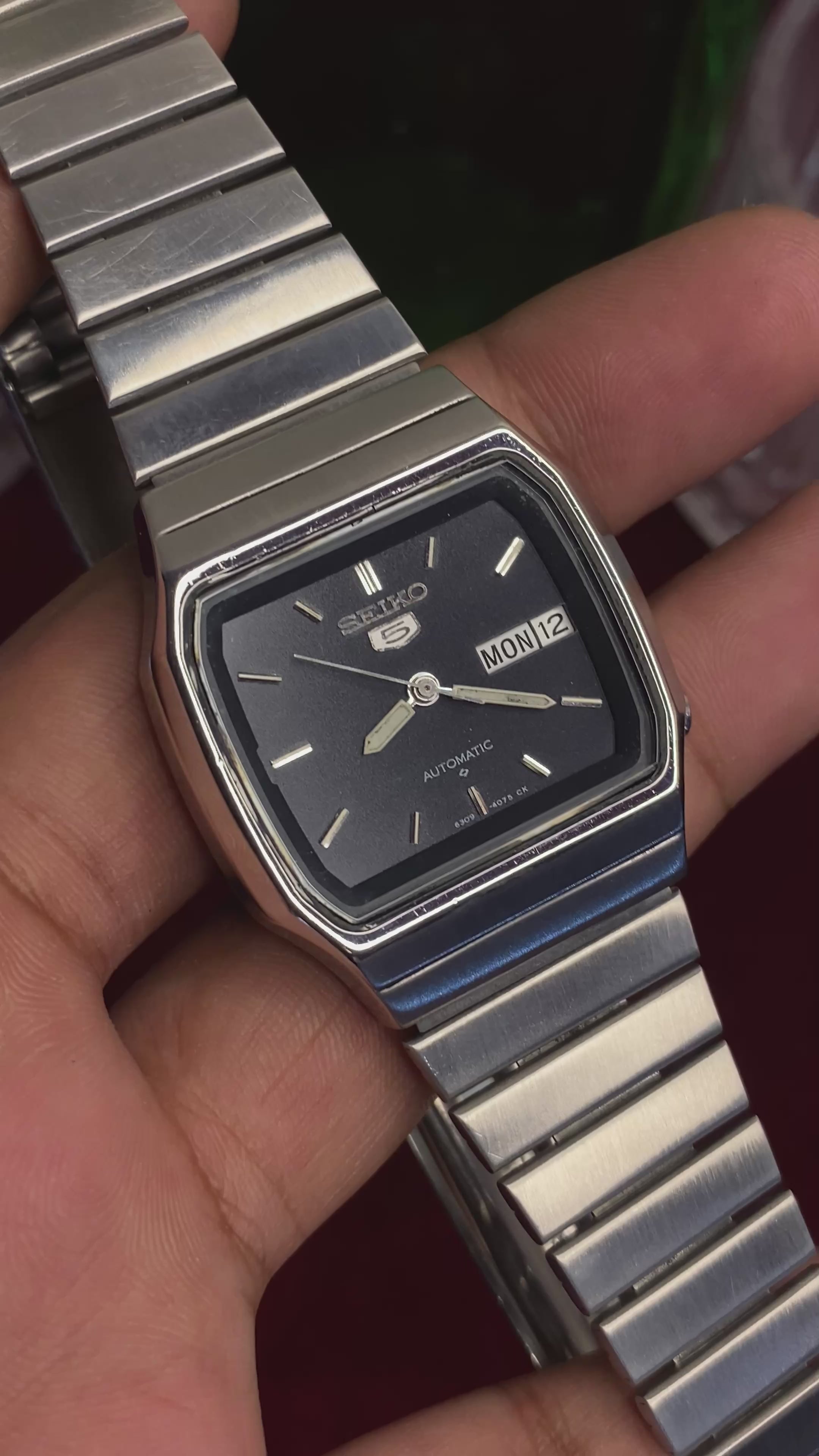 Seiko 5 Automatic — TV-Case Midnight Blue Dial watch| Ref 6309-401C